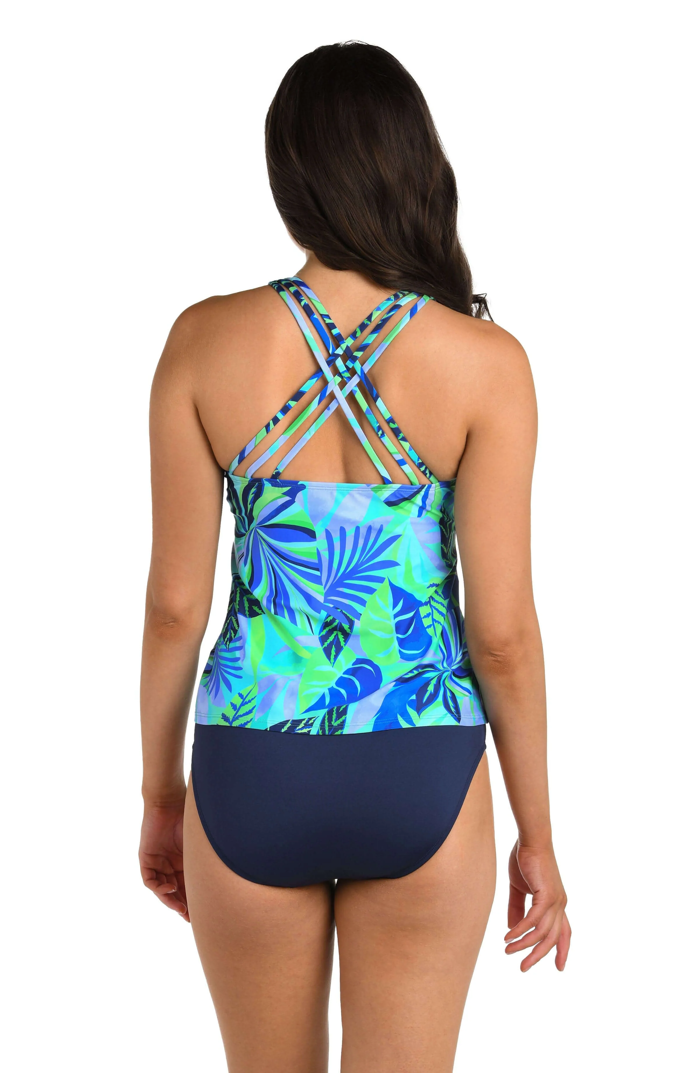 24th & Ocean Aegean Tropics Underwire Crossback Tankini Top - FINAL SALE - Image 2