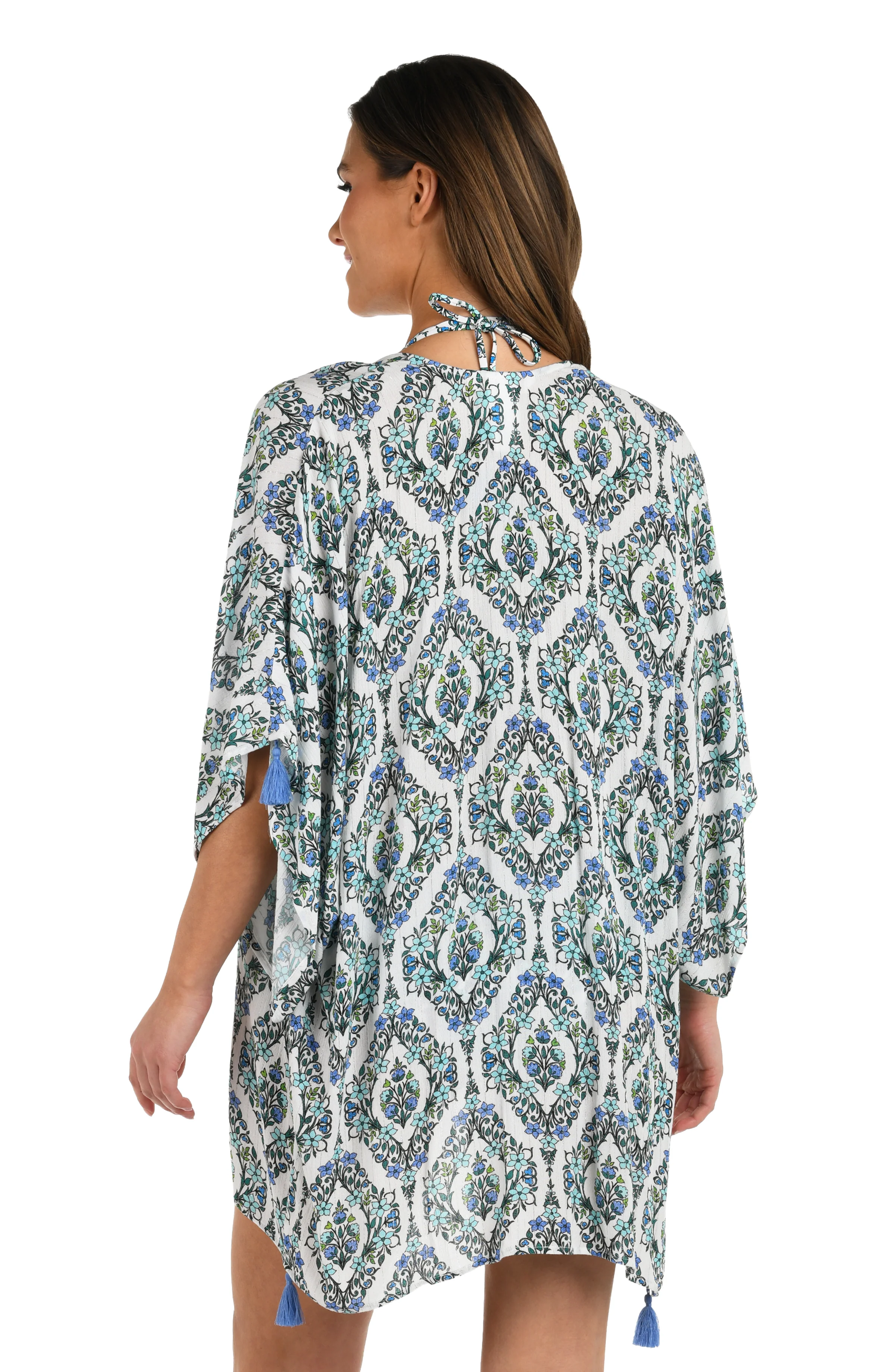 Deja-Blue Diamond Kimono Cover Up - Image 3