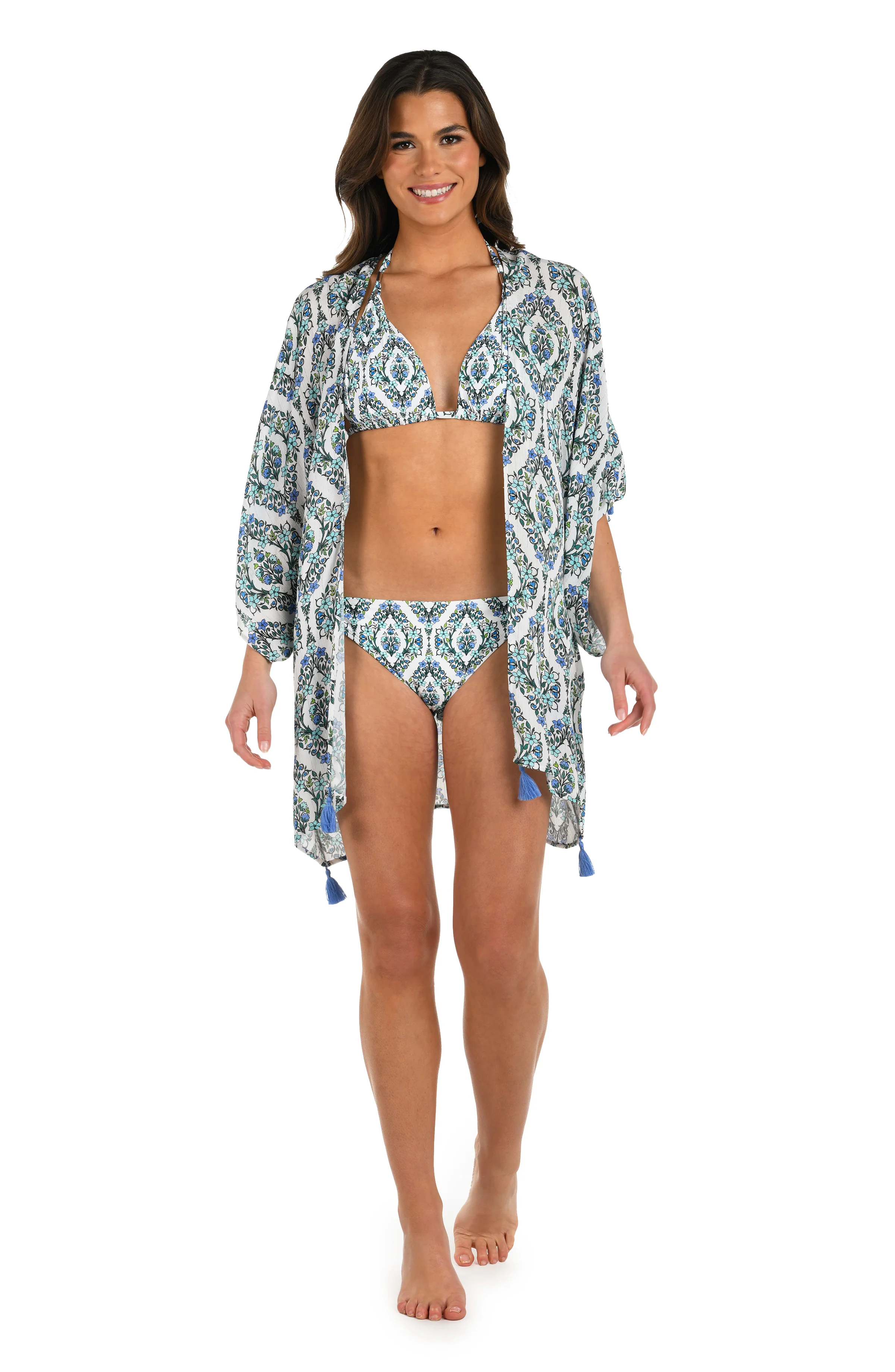 Deja-Blue Diamond Kimono Cover Up - Image 5