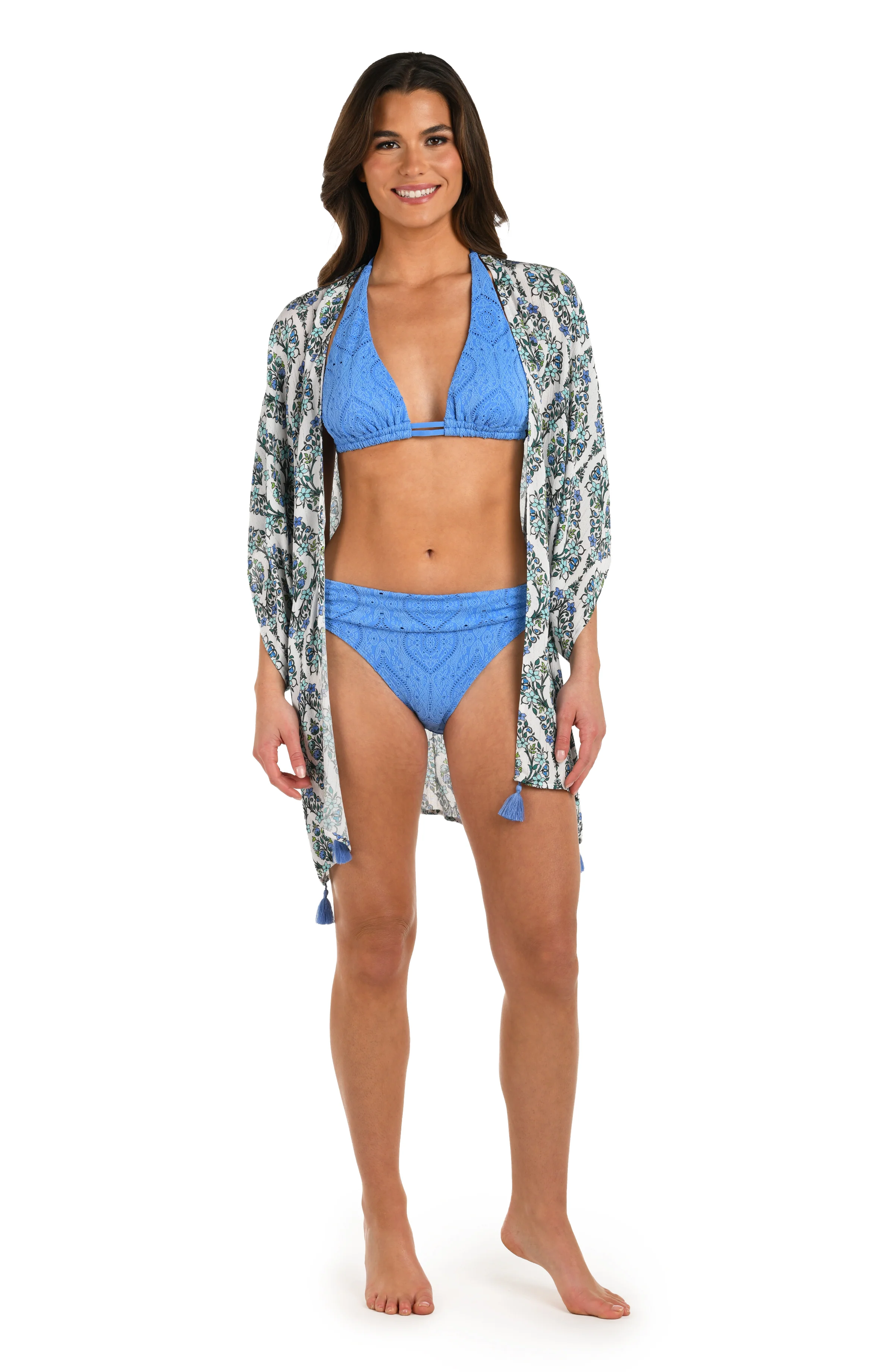 Deja-Blue Diamond Kimono Cover Up - Image 9