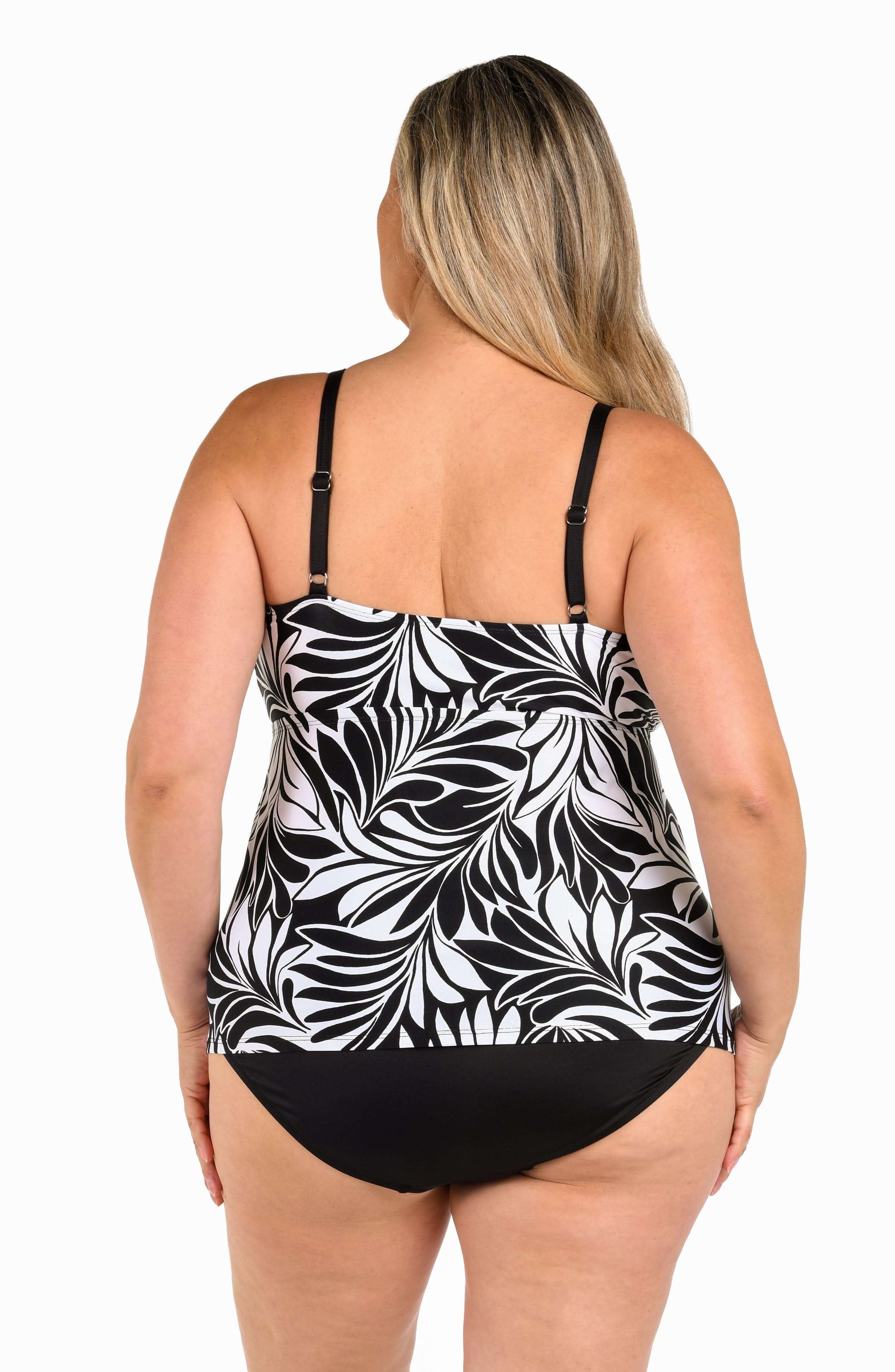 24th & Ocean Floating Palms Strappy High Neck Tankini Top - FINAL SALE - Image 6