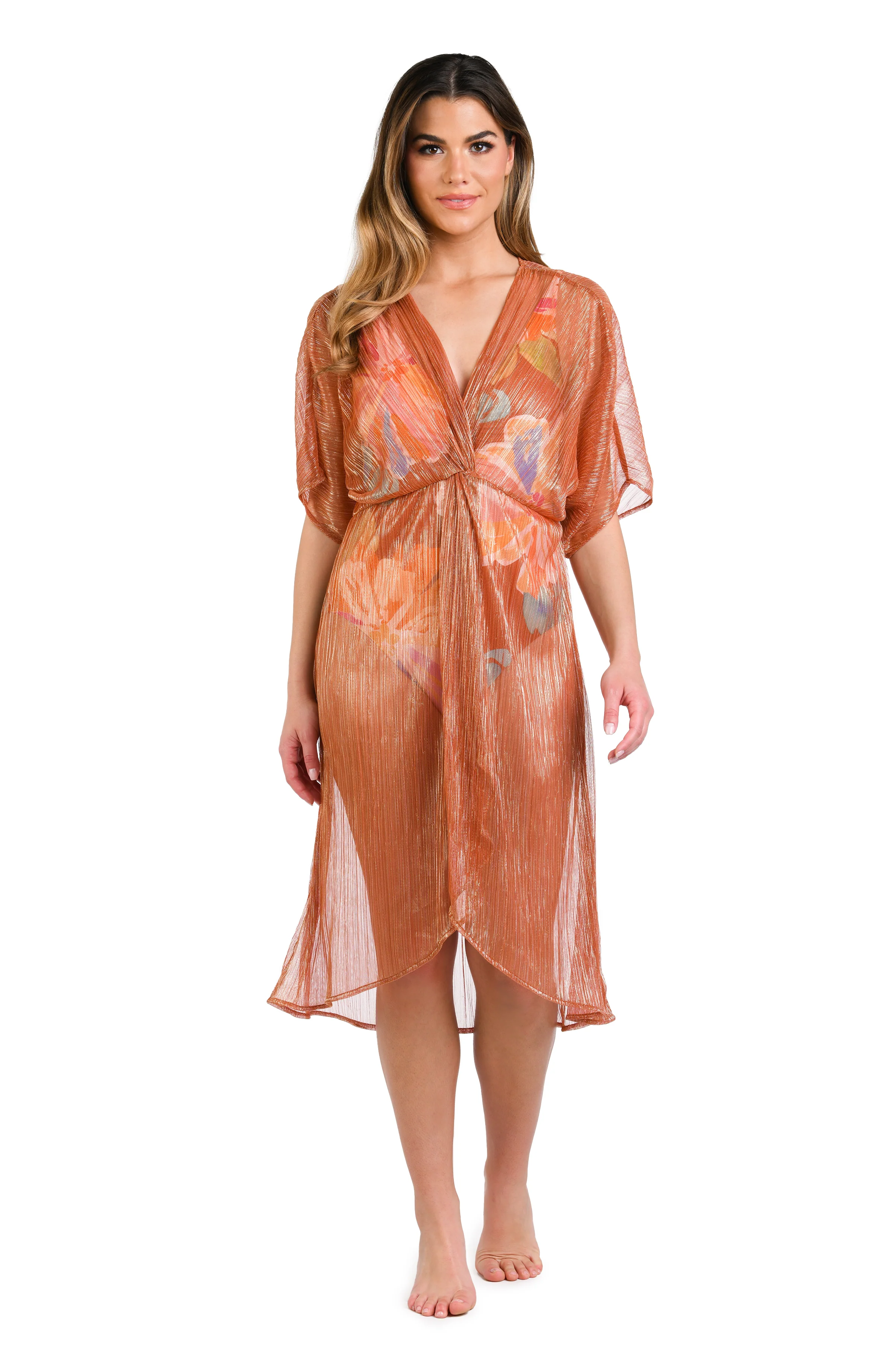 Golden Hour Twist Wrap Midi Dress Cover Up - FINAL SALE - Image 3