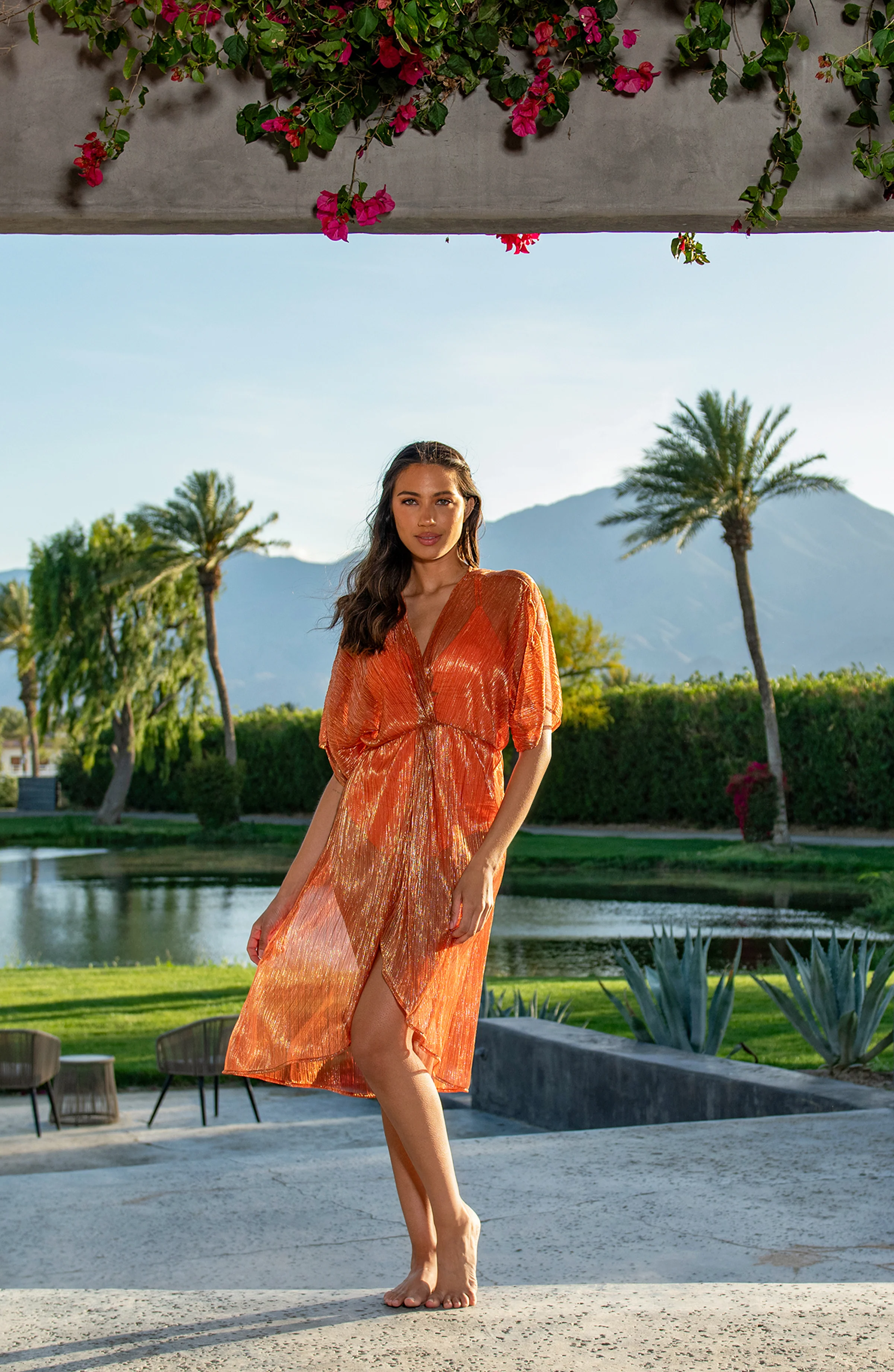 Golden Hour Twist Wrap Midi Dress Cover Up - FINAL SALE - Image 4