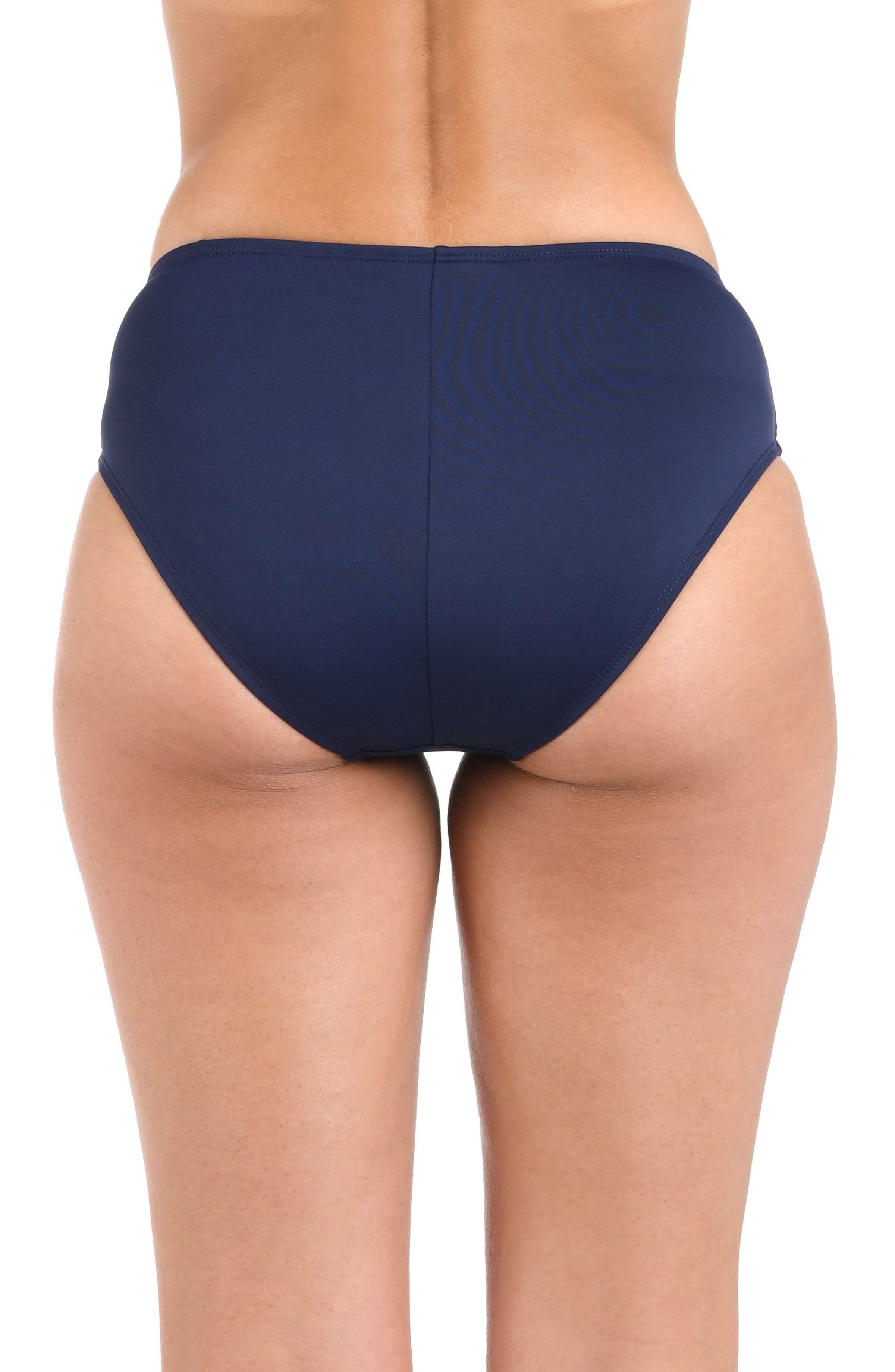 Island Goddess Mid-Waist Sash Band Bottom - Indigo - Image 2