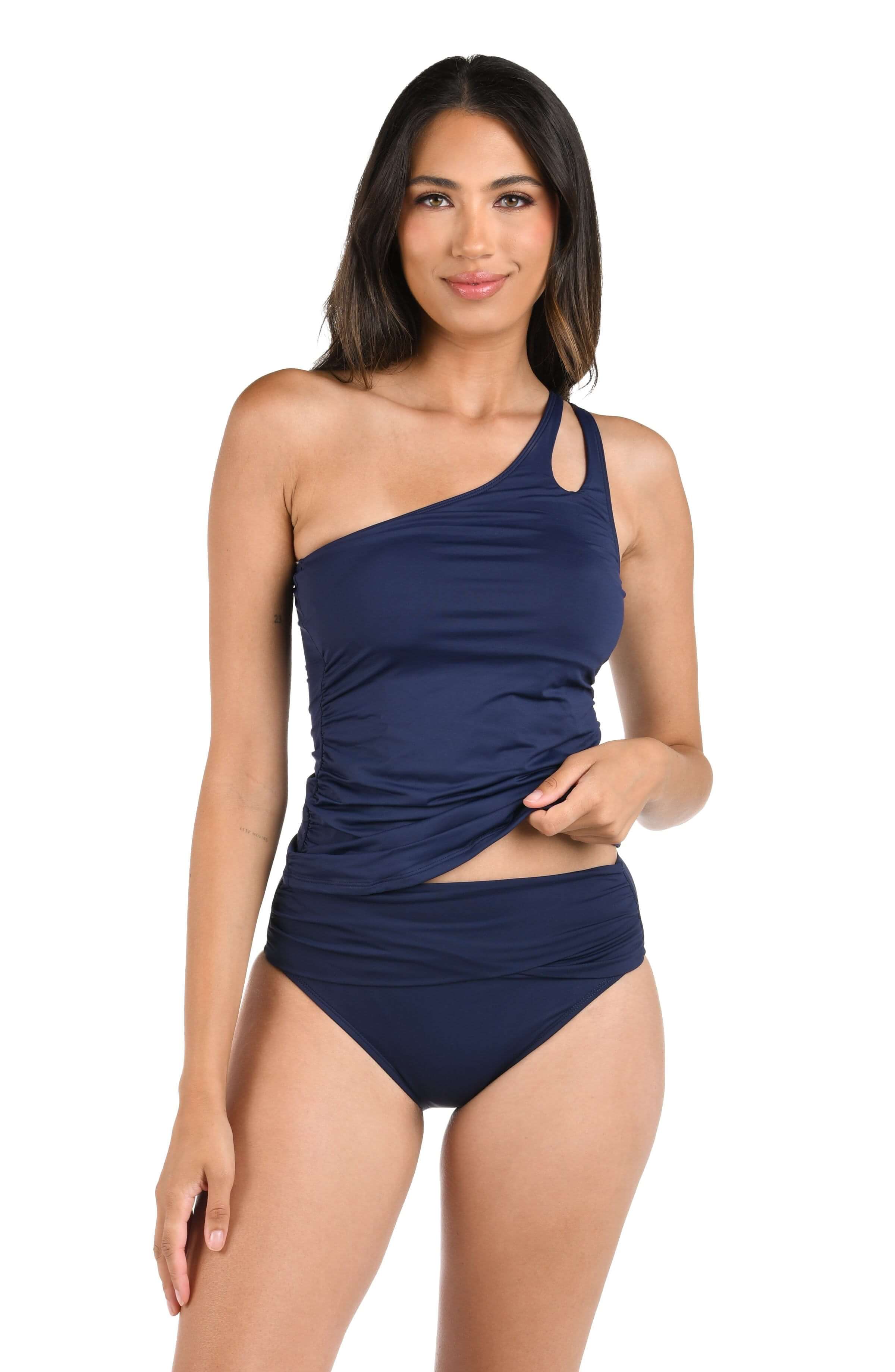 Island Goddess Mid-Waist Sash Band Bottom - Indigo - Image 3