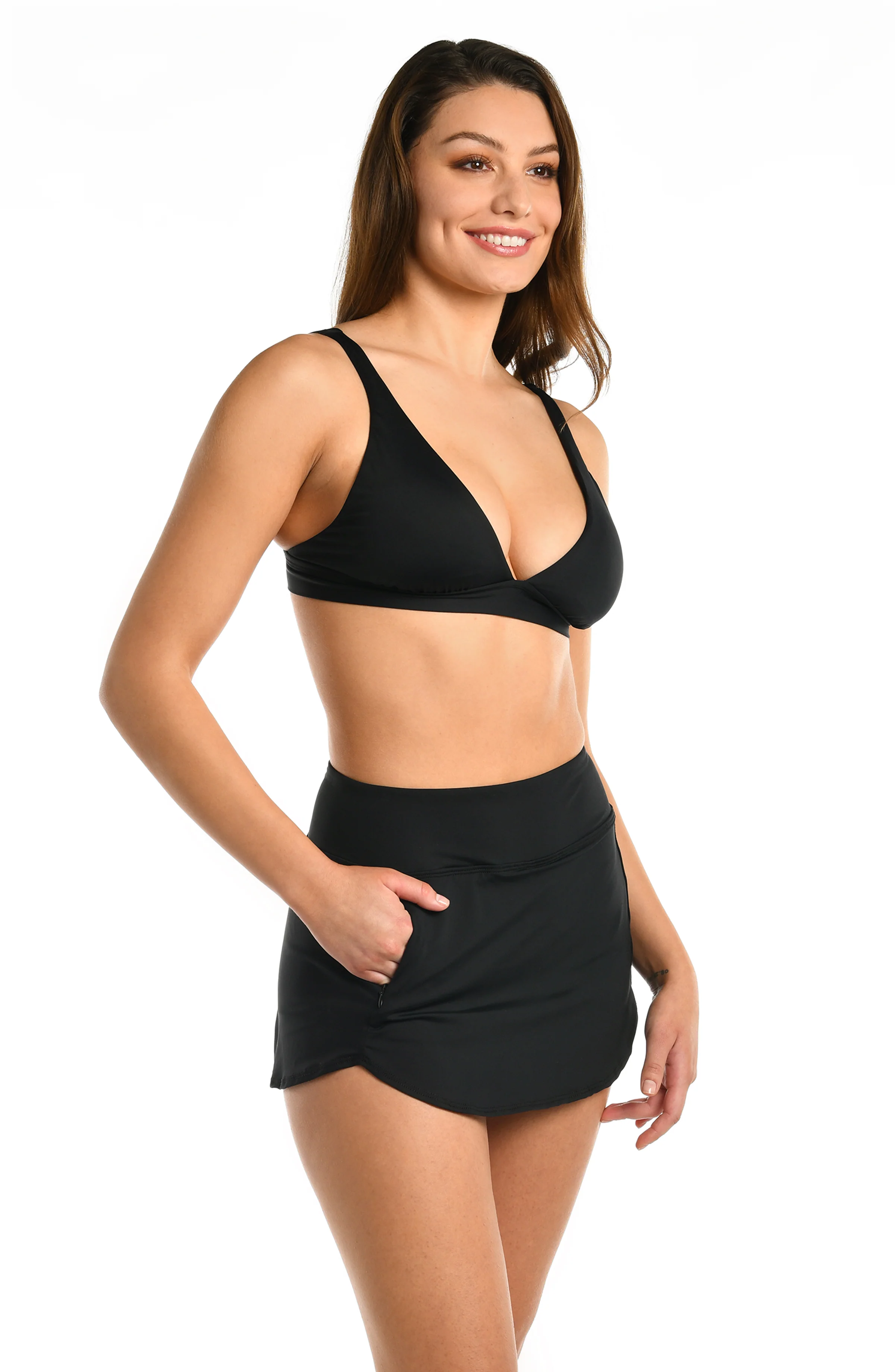 Island Goddess Skort Bottom - Black - Image 3