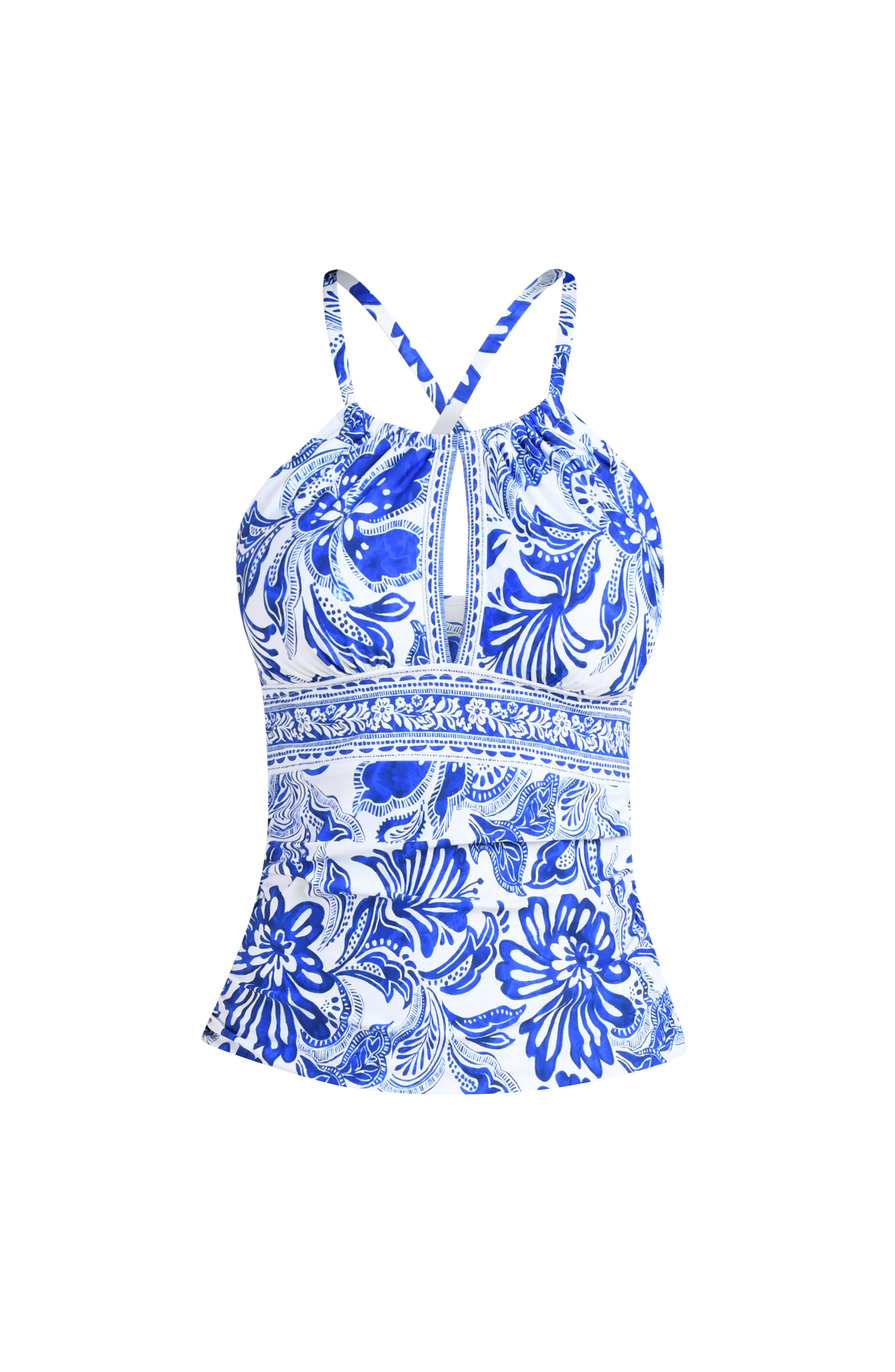 Botanical Brocade Keyhole Tankini Top - Image 5