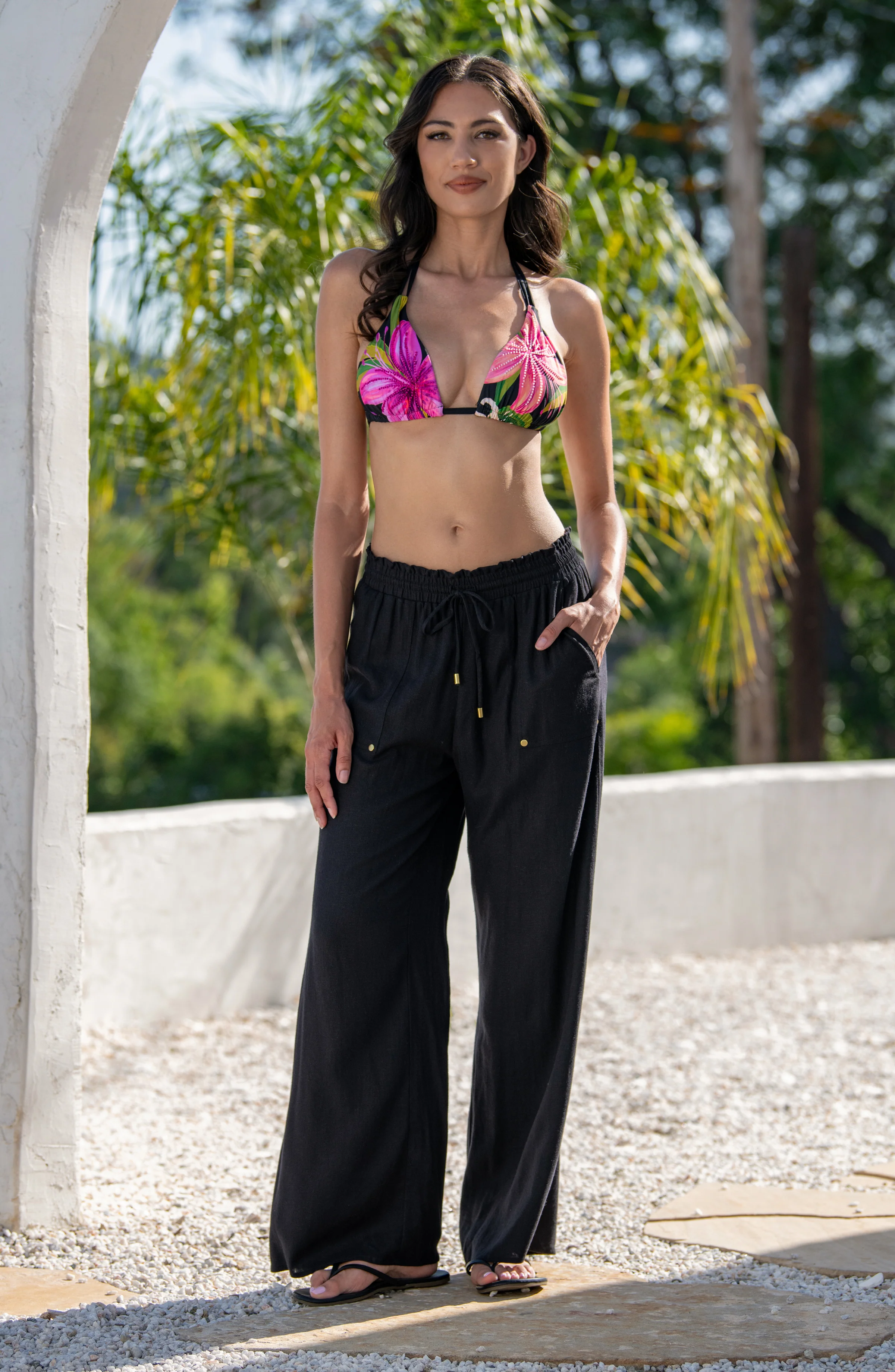 Delphine Coast Beach Pant - Black