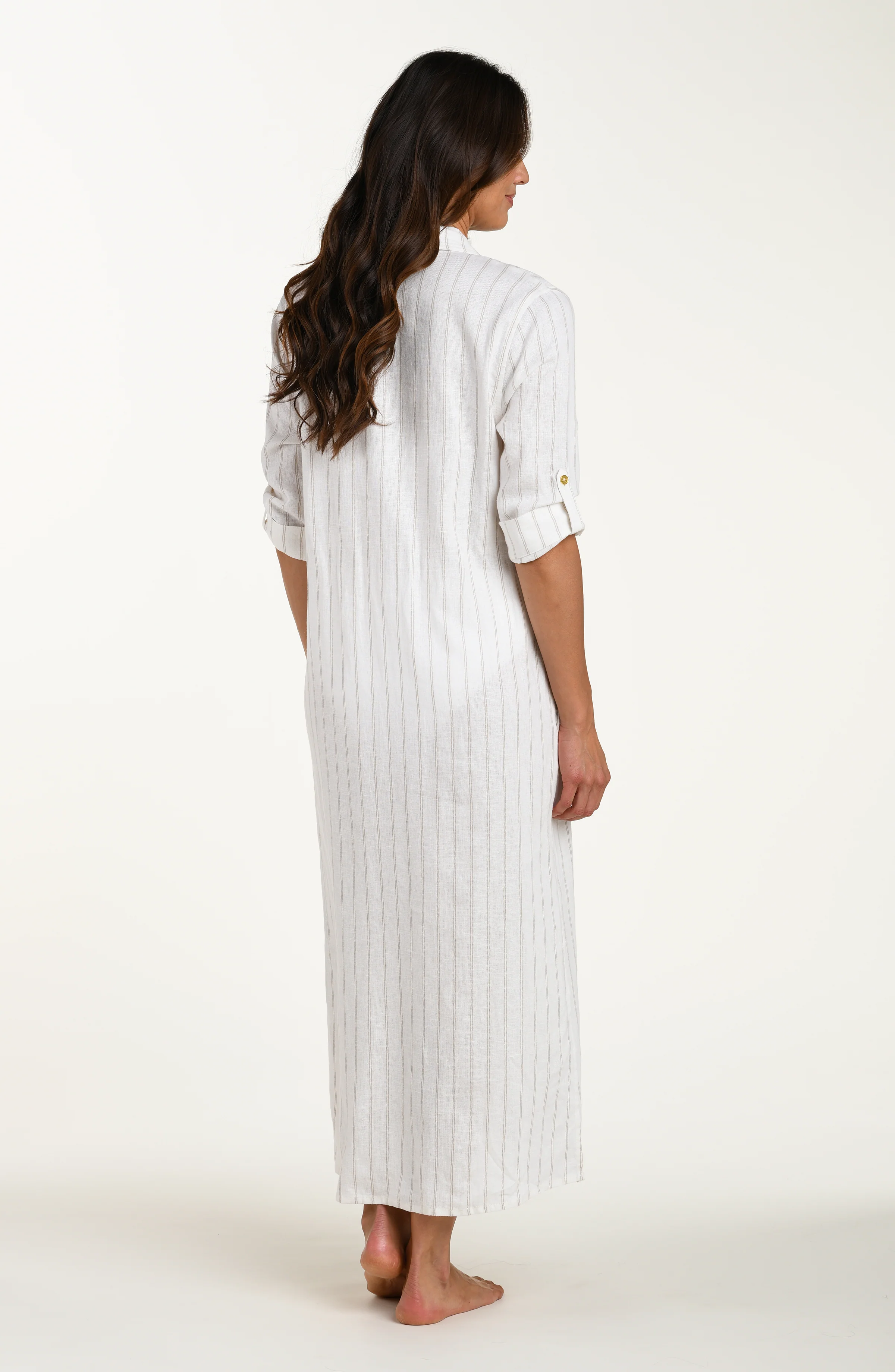 Delphine Coast Linen Button Up Shirt Dress - Image 5