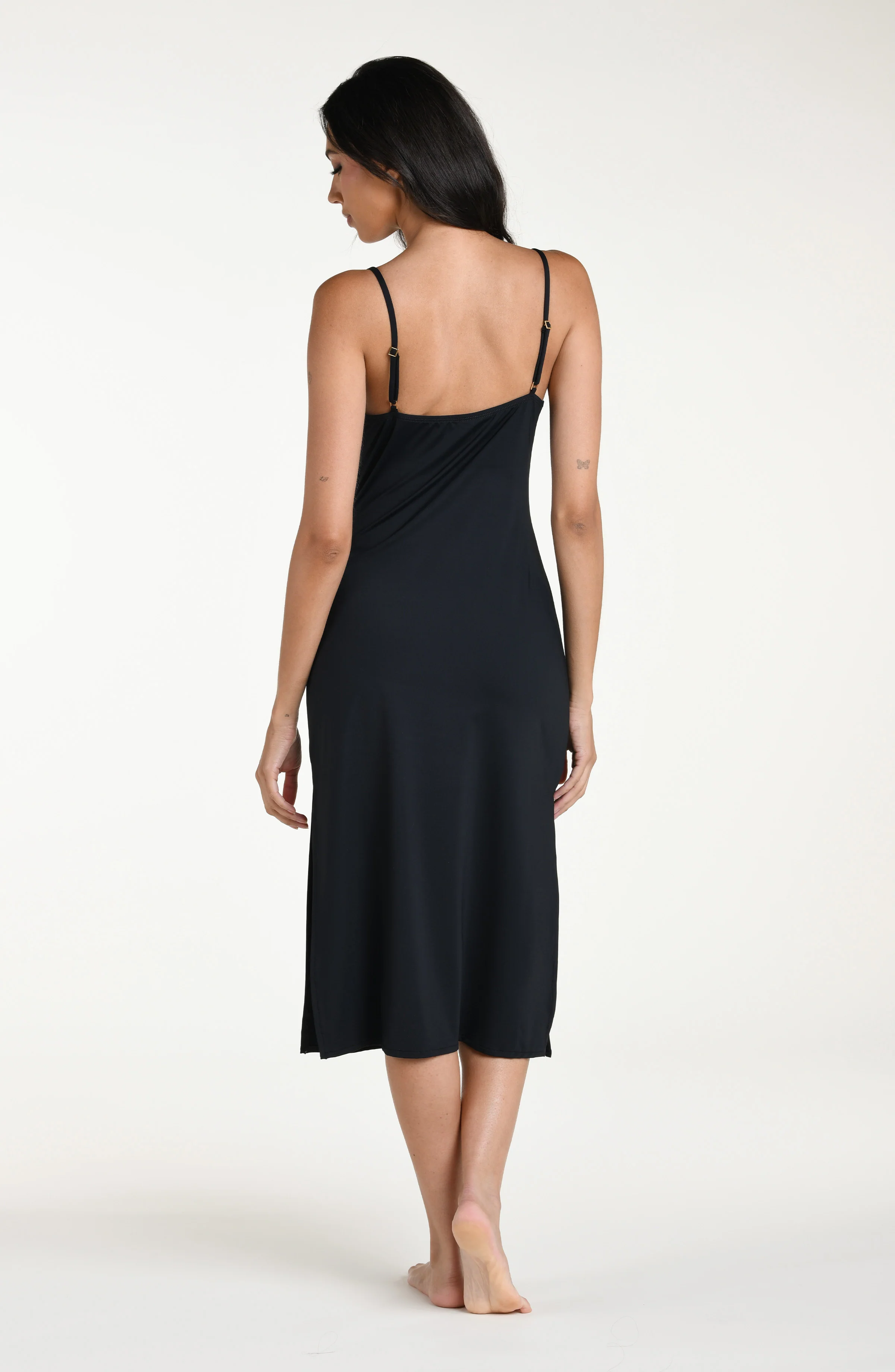 Island Goddess Midi Dress - Black - Image 4