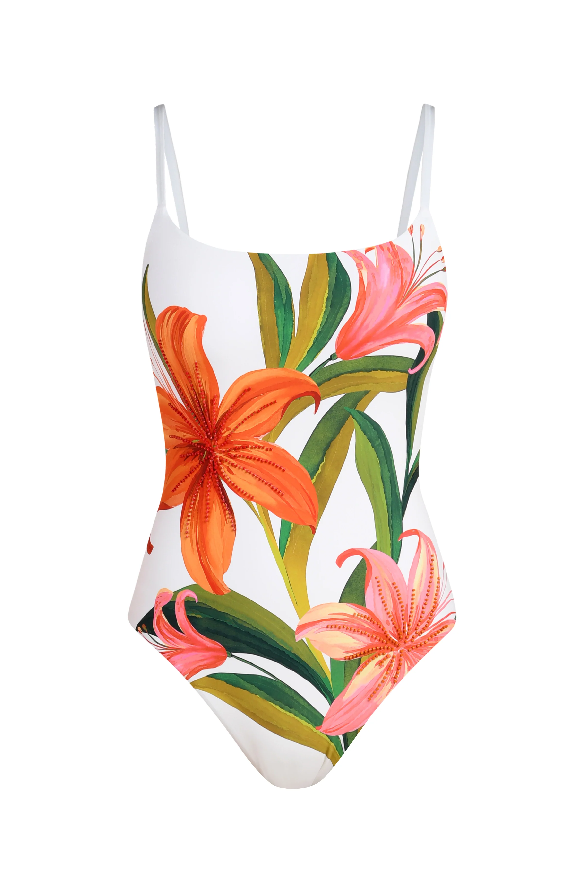 Jungle Blossoms Lingerie One Piece with Beaded Detail - Multi - Image 4