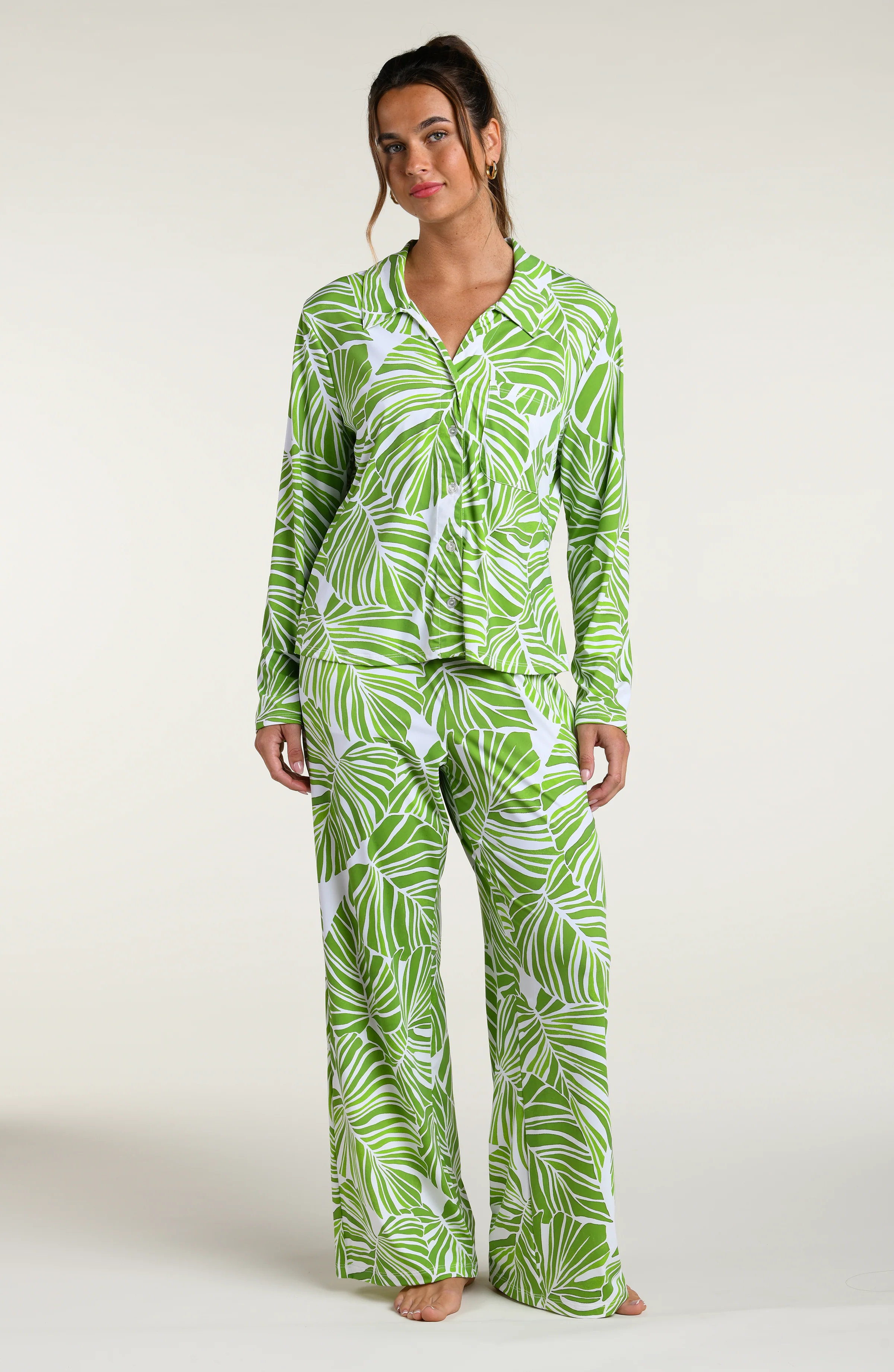 Serene Palm Pant Pajama Set - Image 2