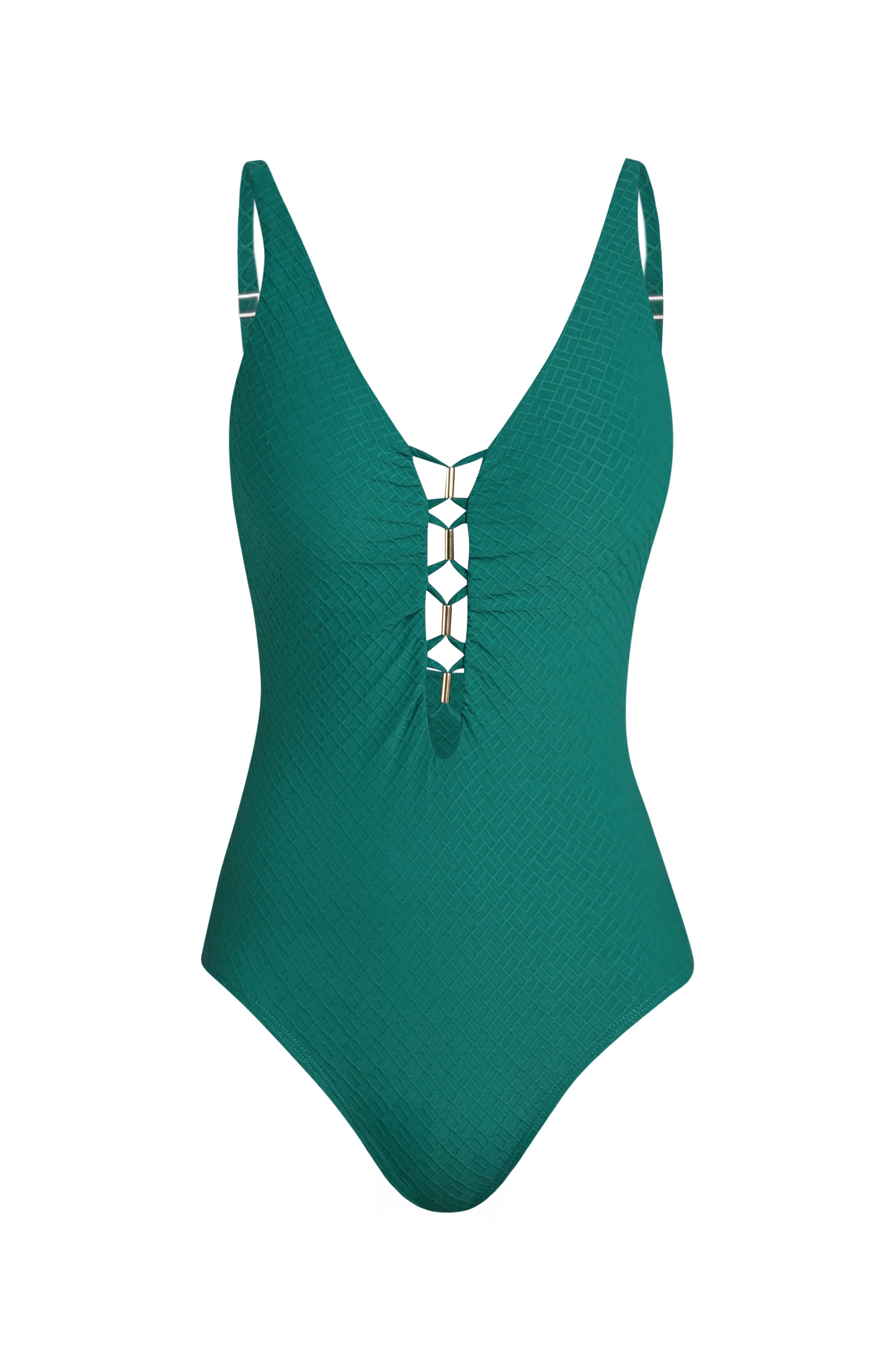 Textured Tides Plunge One Piece - Image 4