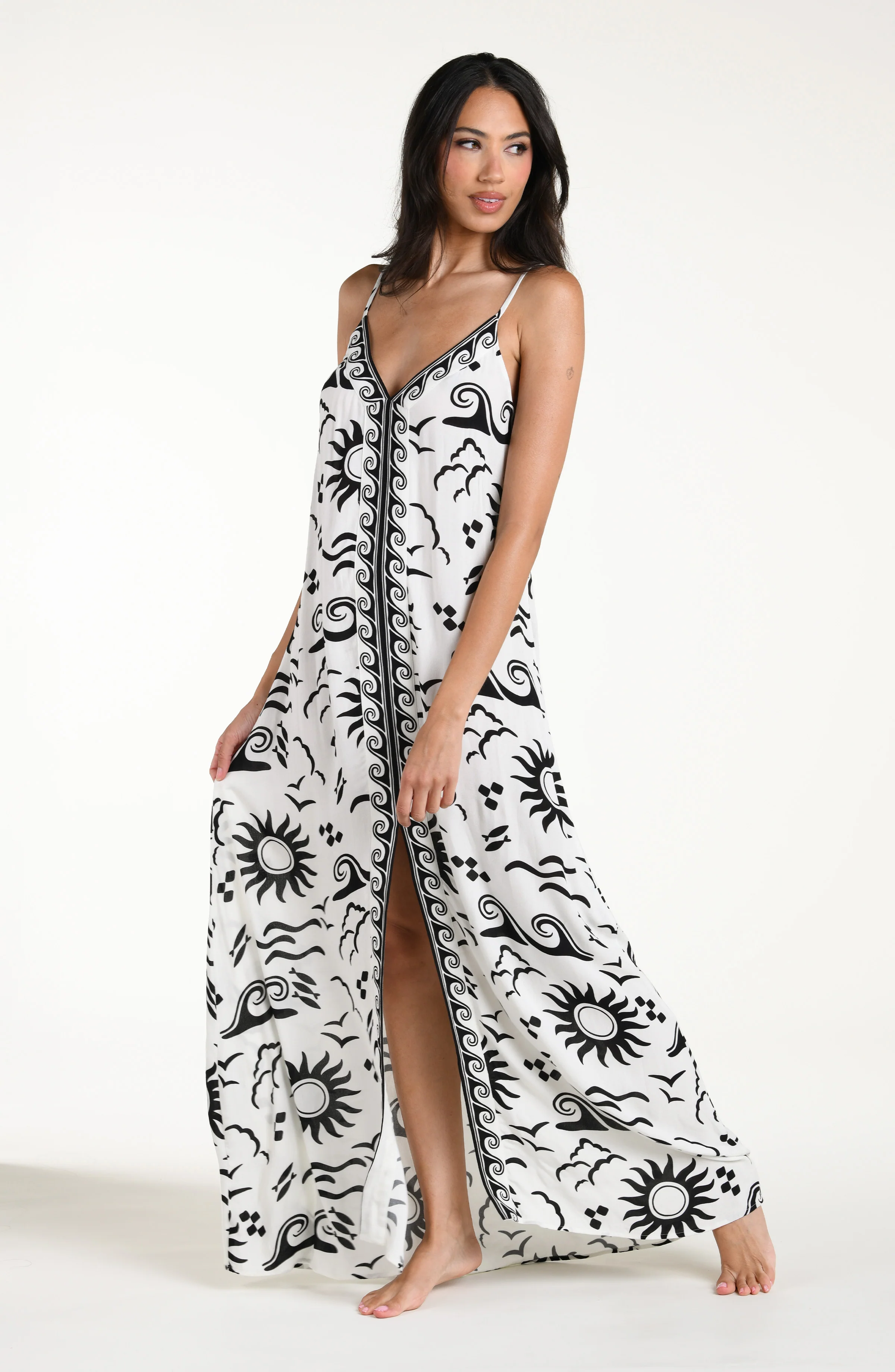 Waves Of Rio Over the Shoulder Maxi Dress - Image 2