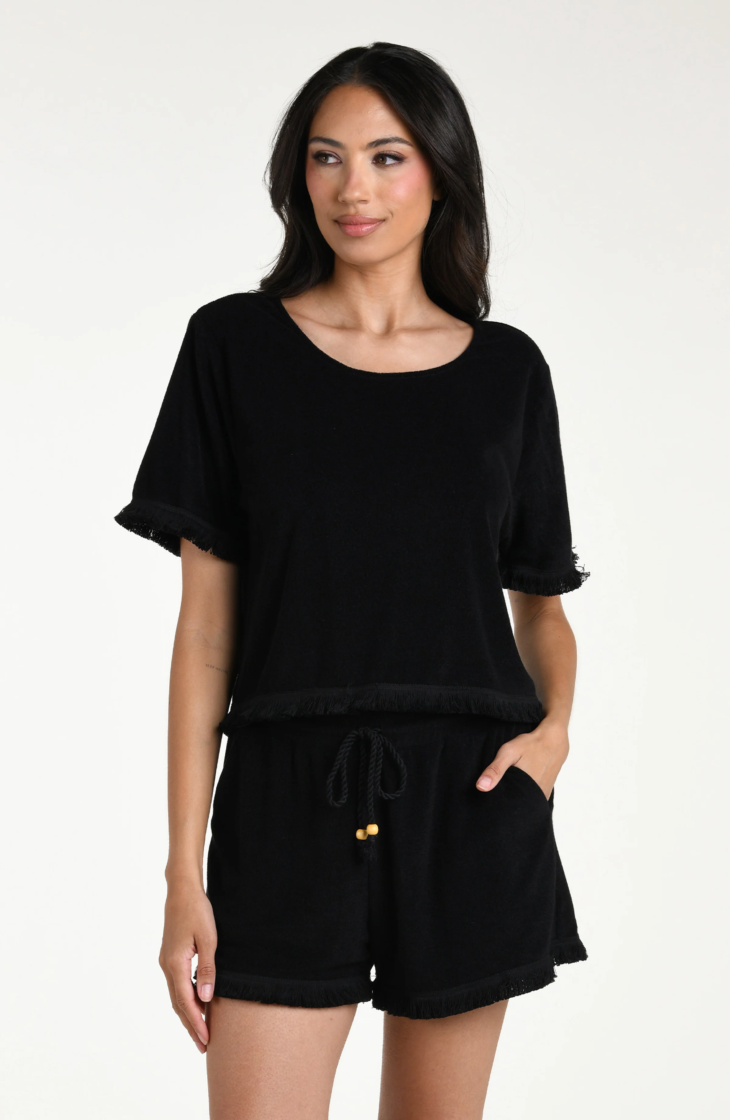 Wild Nomad Short Sleeve Top - Black - Image 5