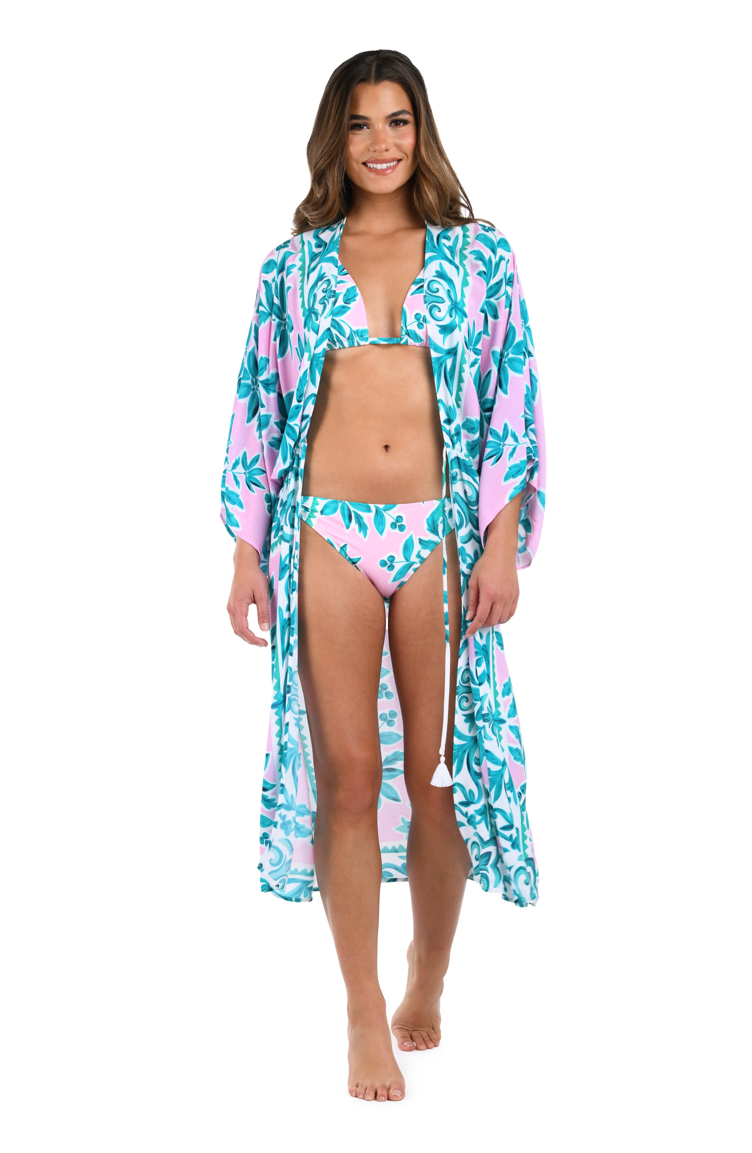 Opulent Palm Long Kimono - FINAL SALE - Image 2