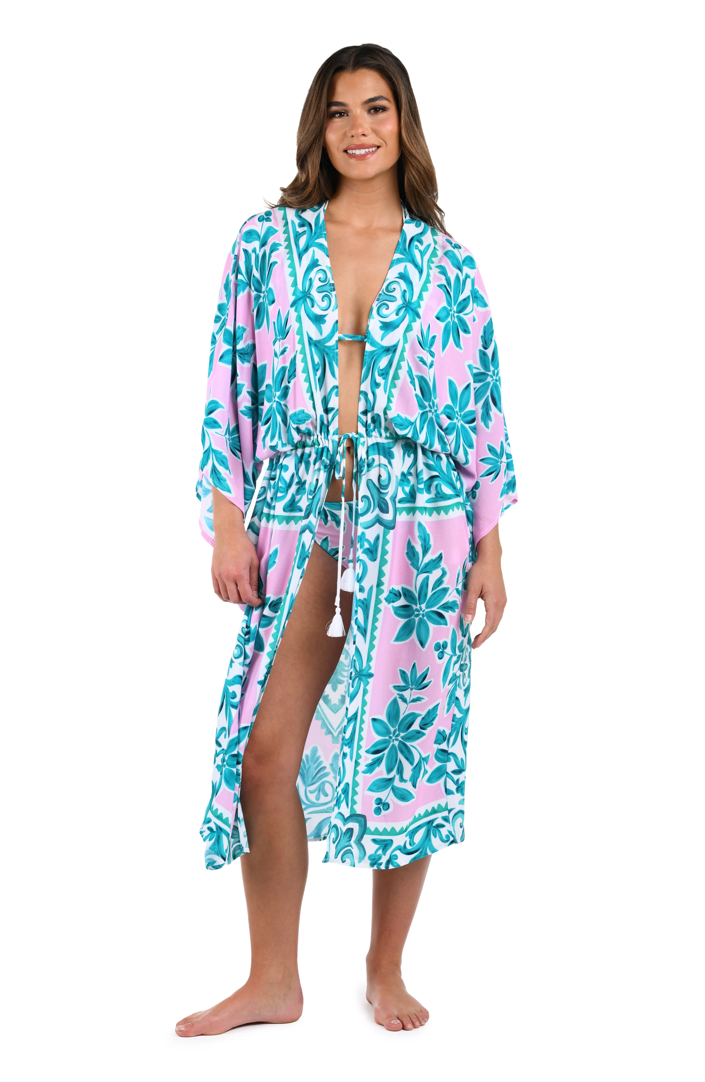 Opulent Palm Long Kimono - FINAL SALE - Image 4