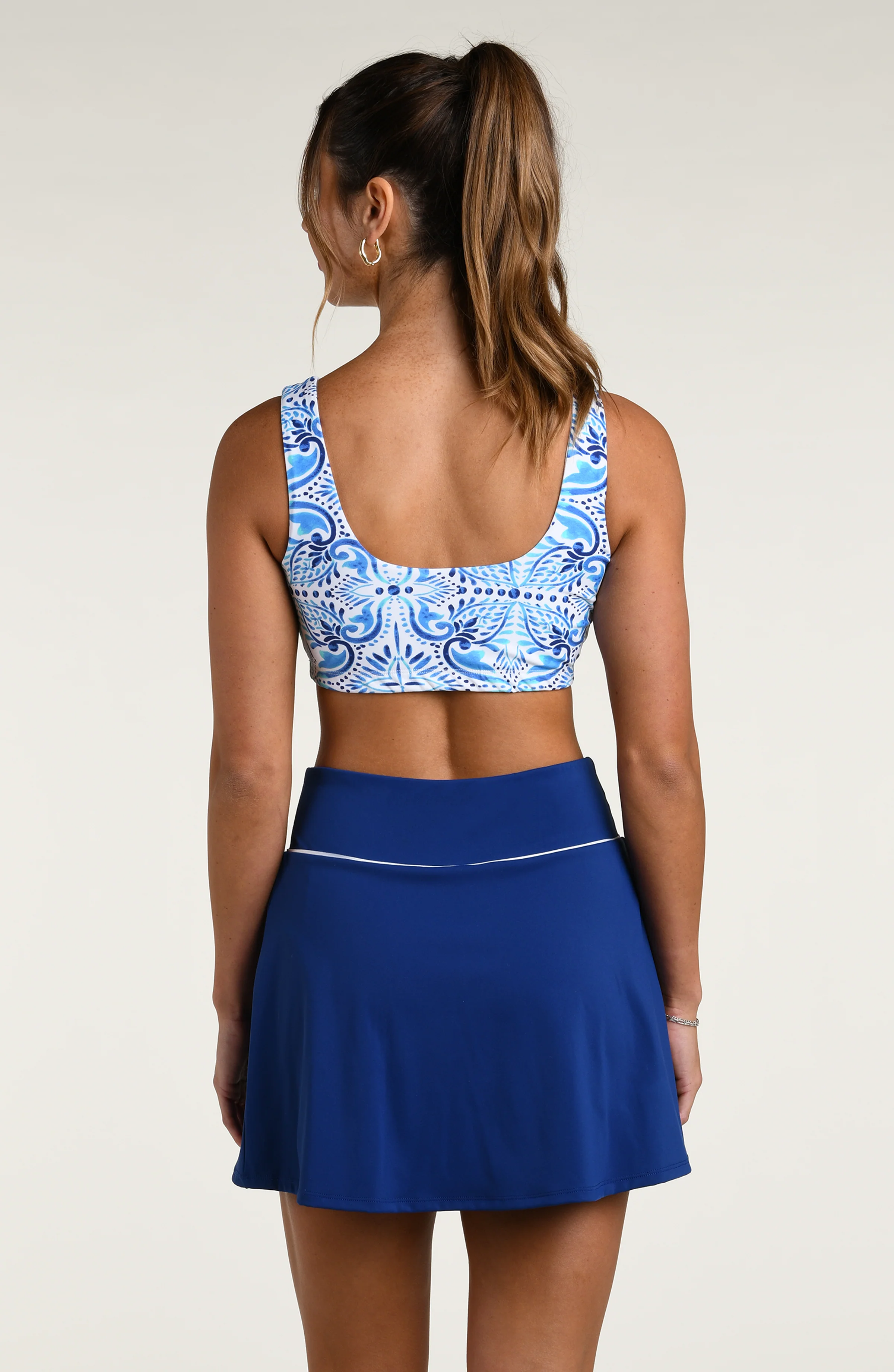Blue Tile Biker Shorts - Image 8