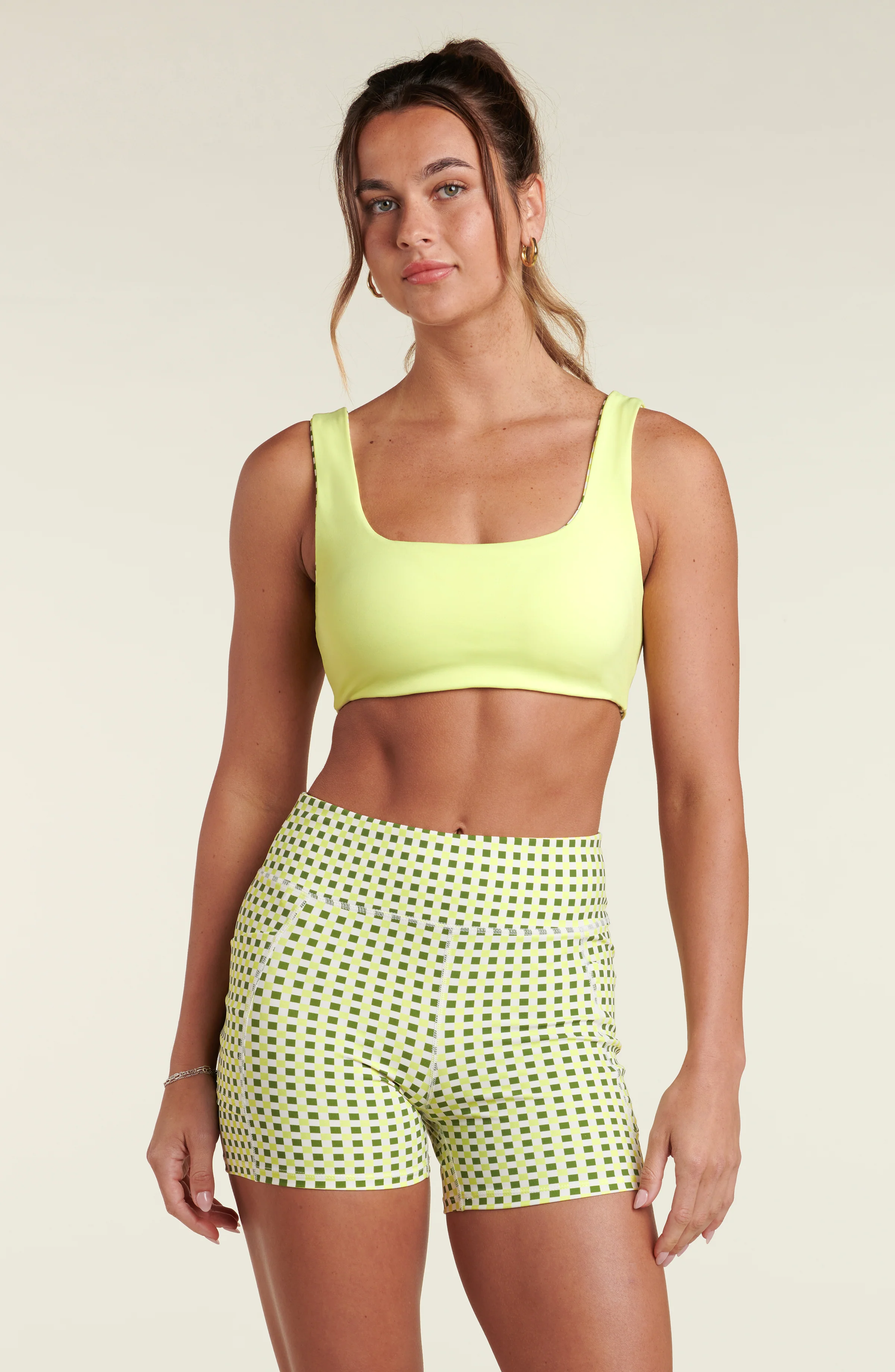 Check Point Biker Shorts - Lime - Image 6