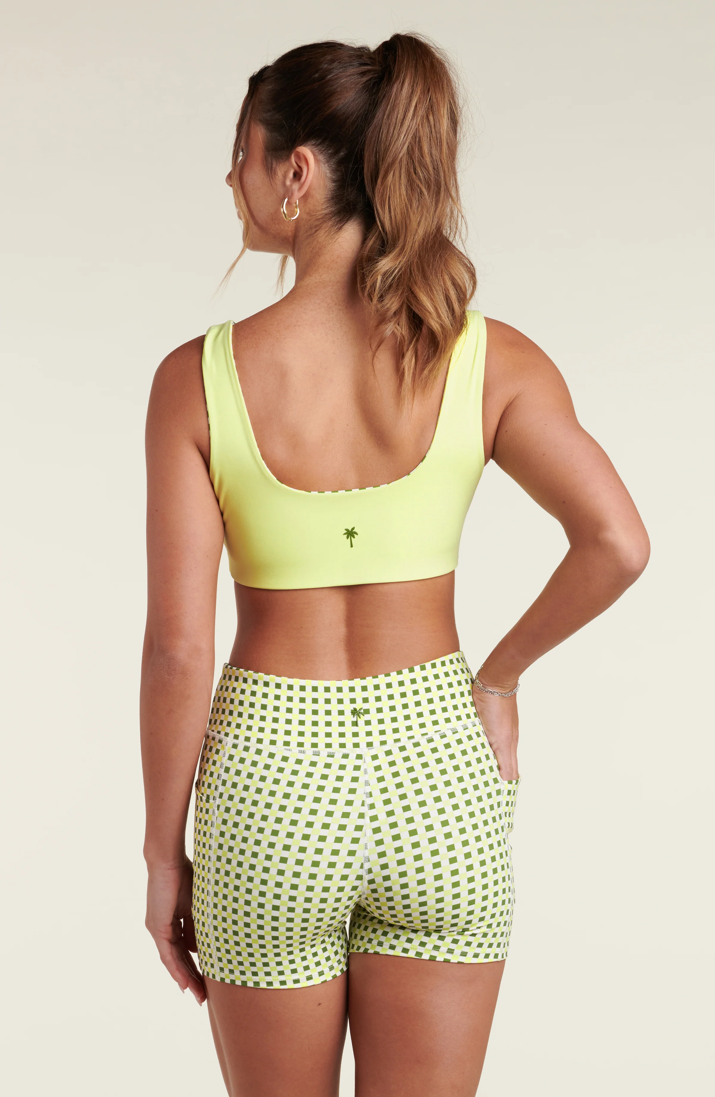 Check Point Biker Shorts - Lime - Image 7