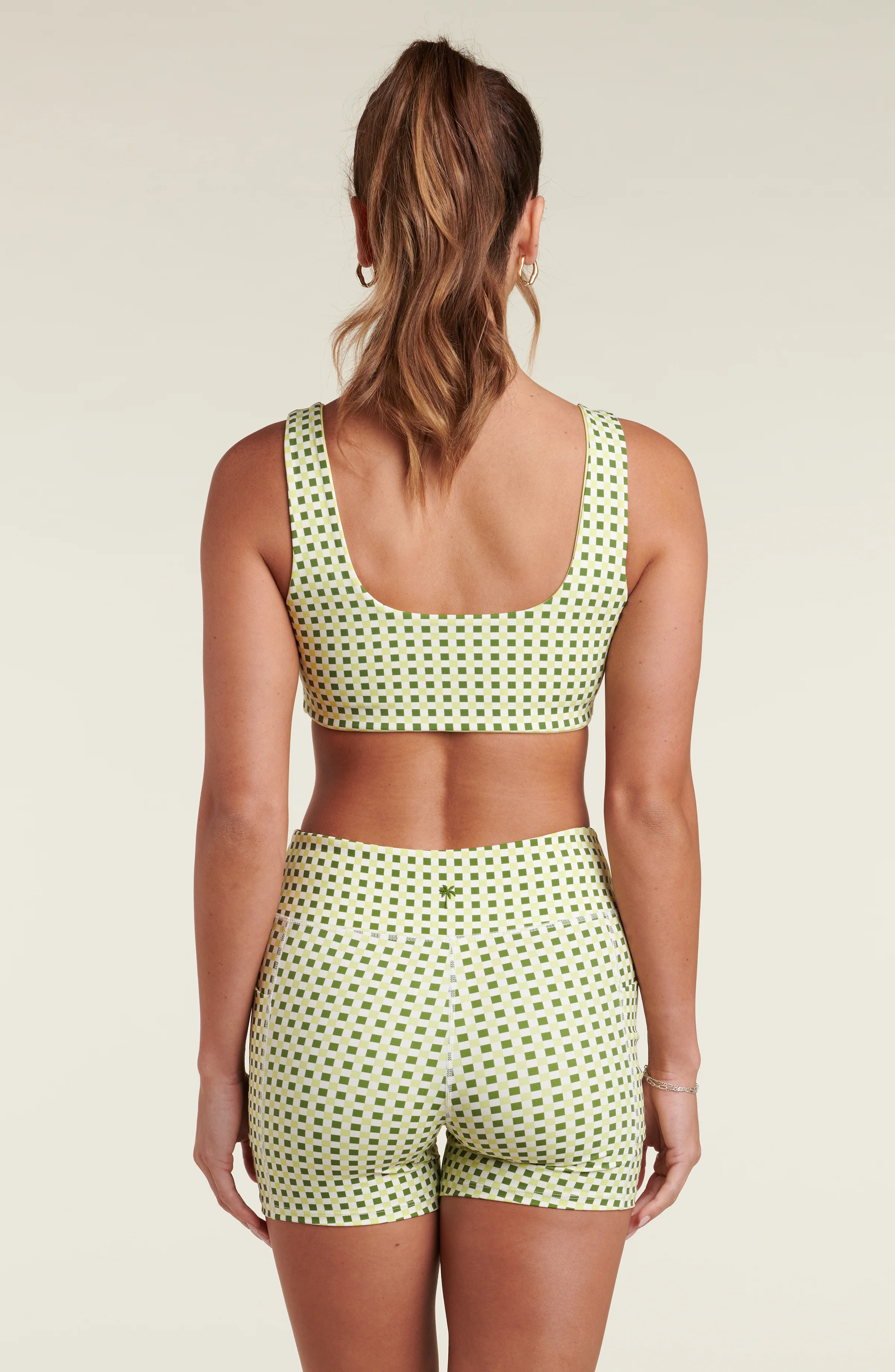 Check Point Reversible Sports Bra - Lime - Image 3