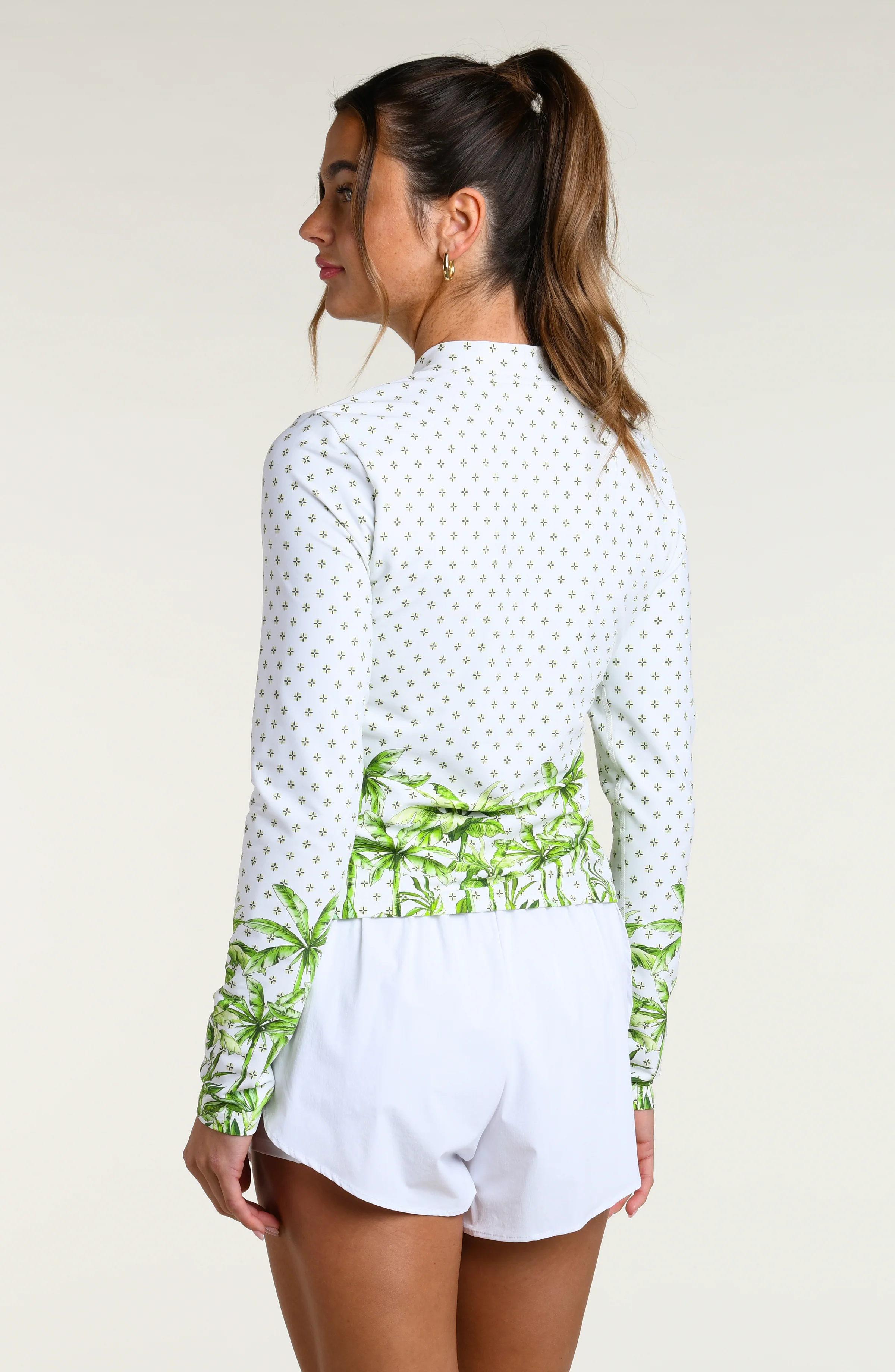 Club Palm Long Sleeve Top - Lime - Image 4
