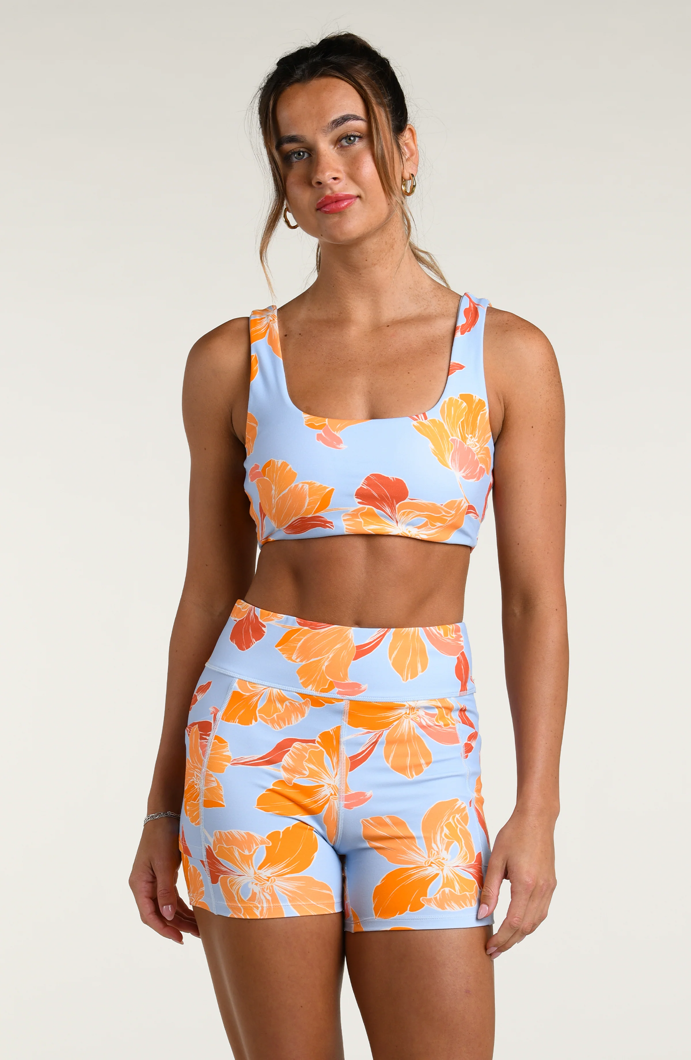 Sport Outline Floral Biker Shorts - Image 4