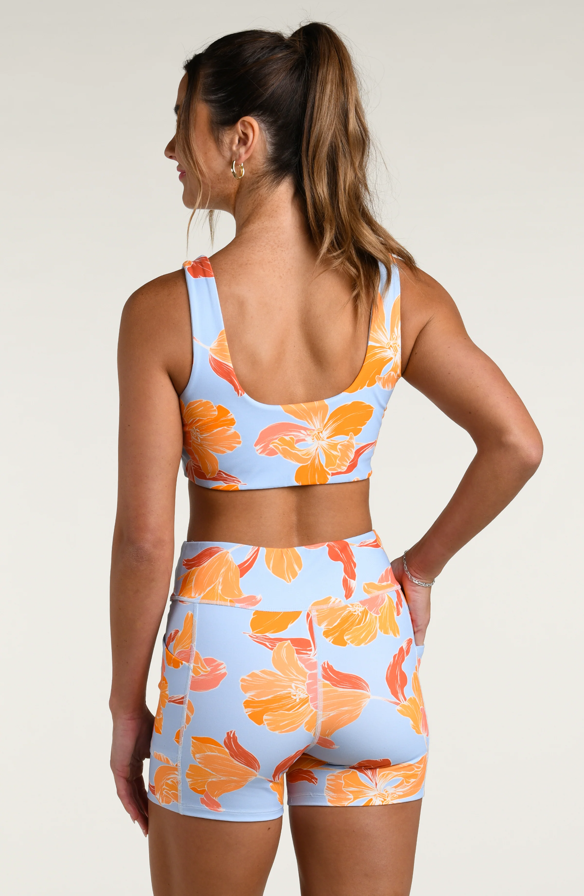 Sport Outline Floral Biker Shorts - Image 7