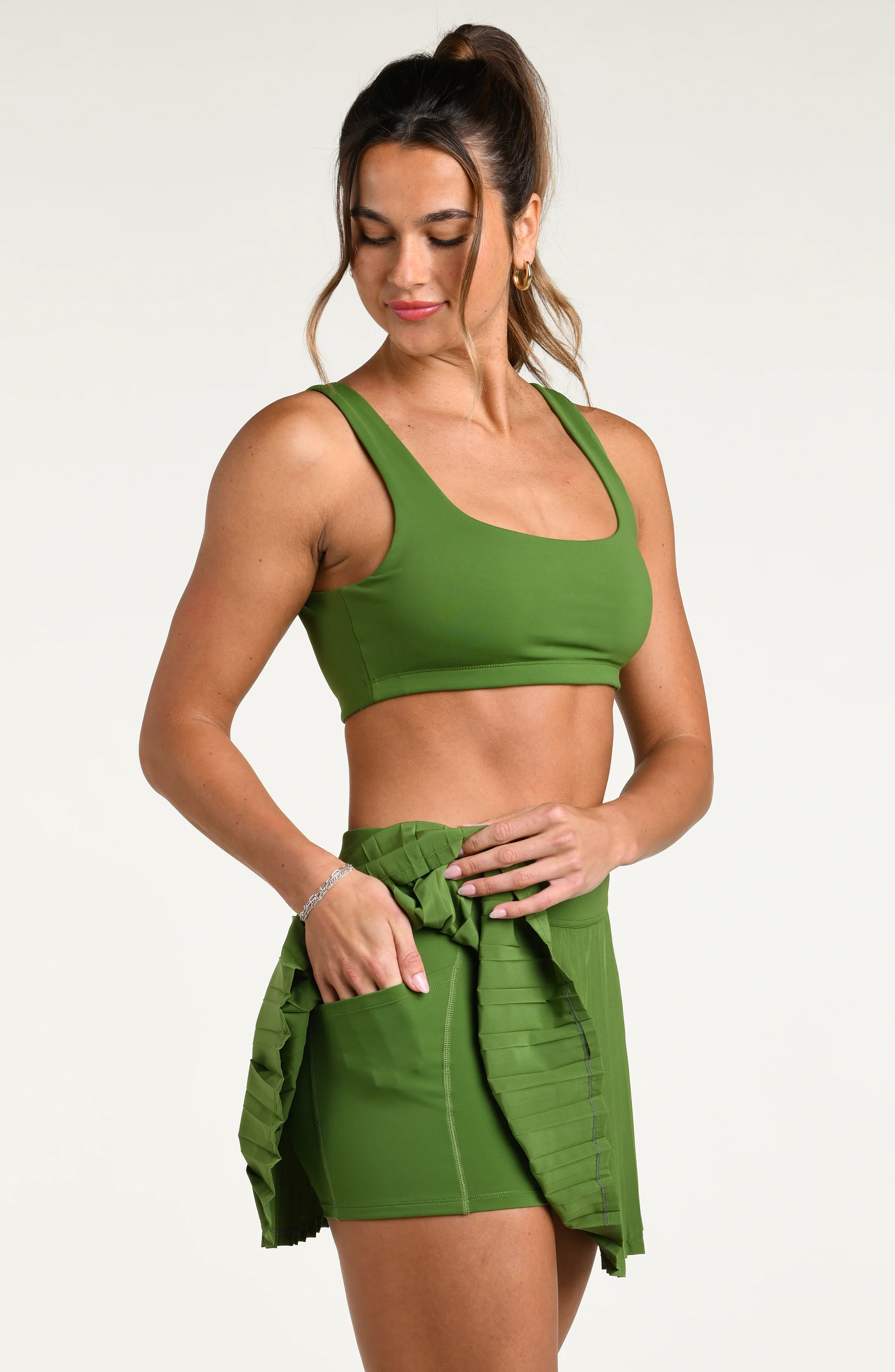 Retro Sport Solid Biker Shorts - Turf - Image 4
