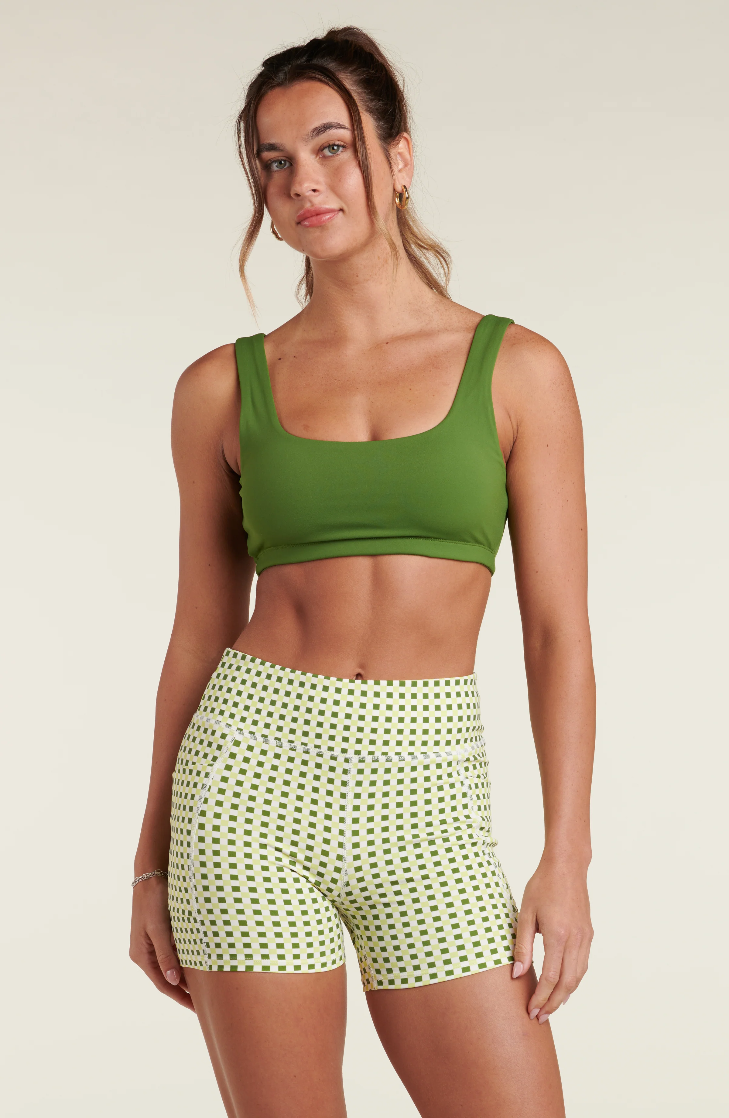 Retro Sport Solid Biker Shorts - Turf - Image 6