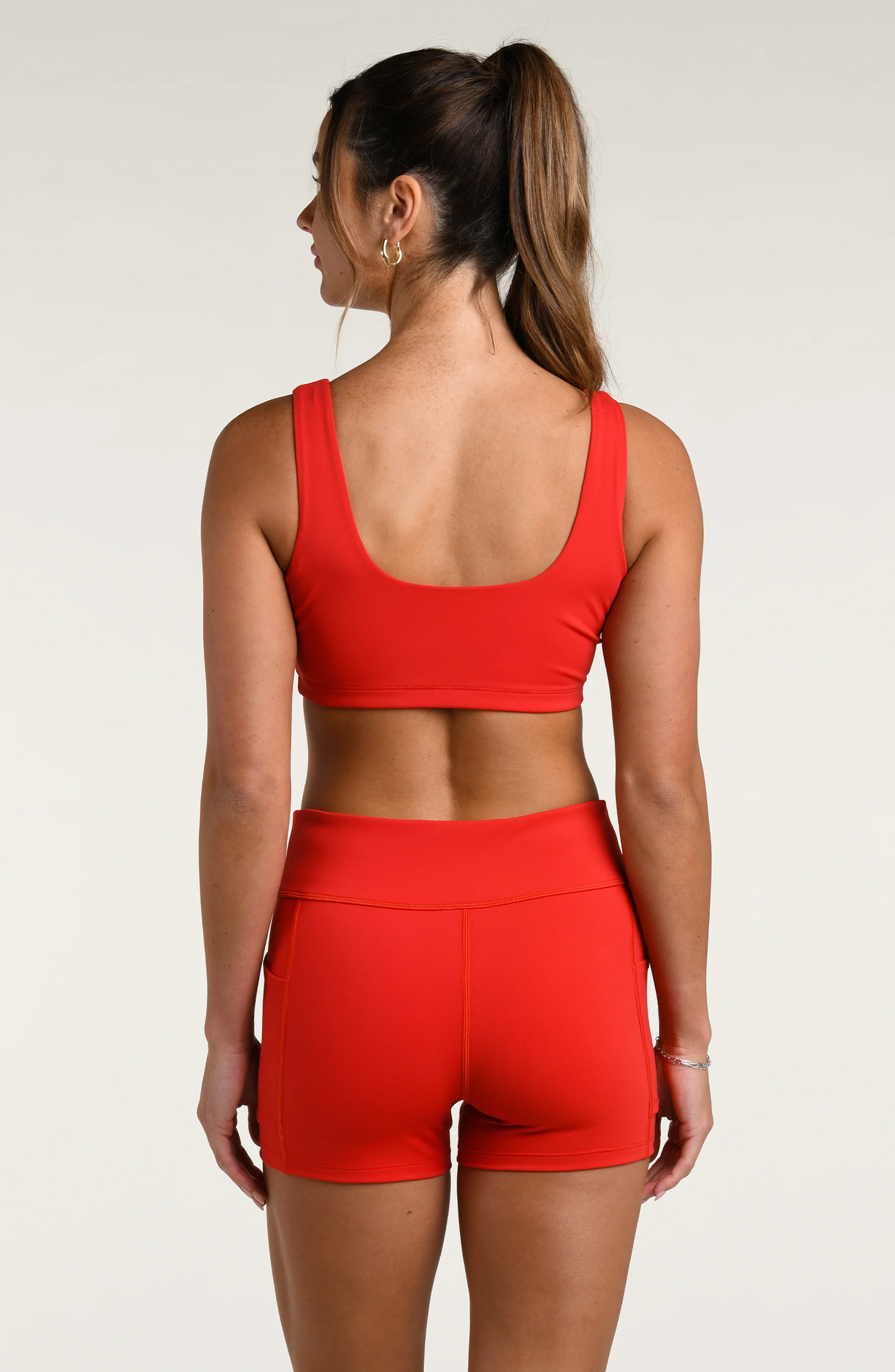 Court Coquette Solid Biker Shorts - Ruby - Image 5