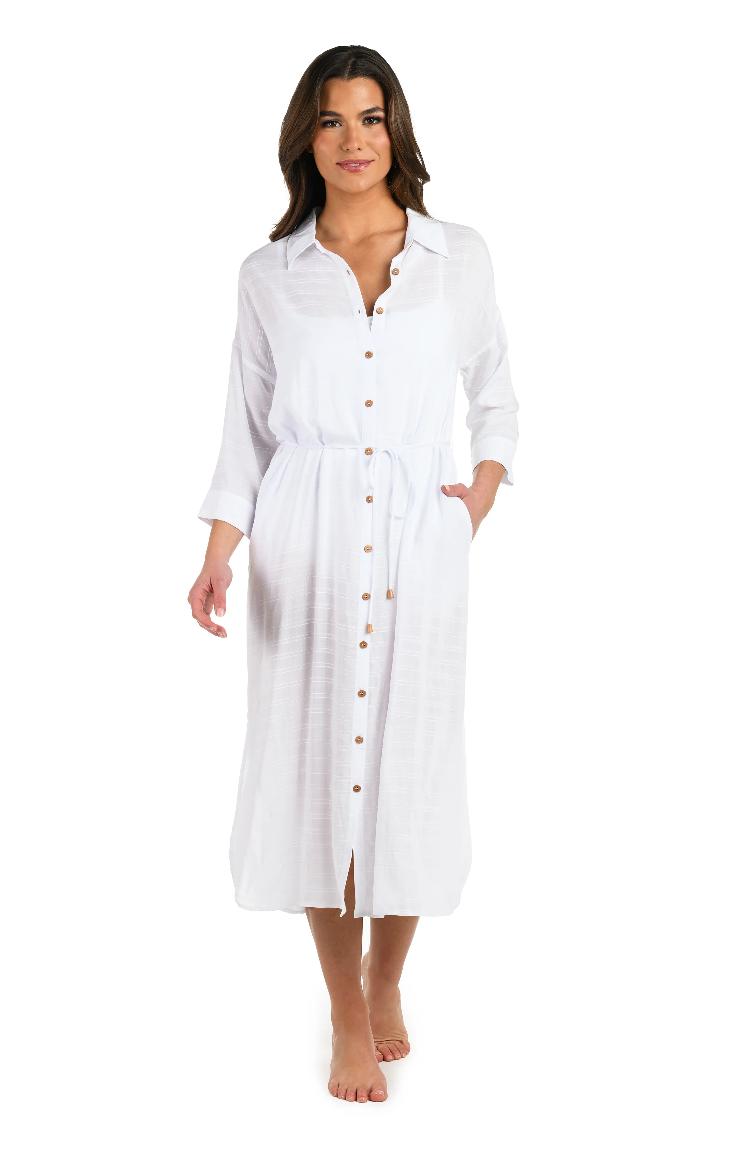 Sea Cove Covers Button Up Shirt Dress - Image 4
