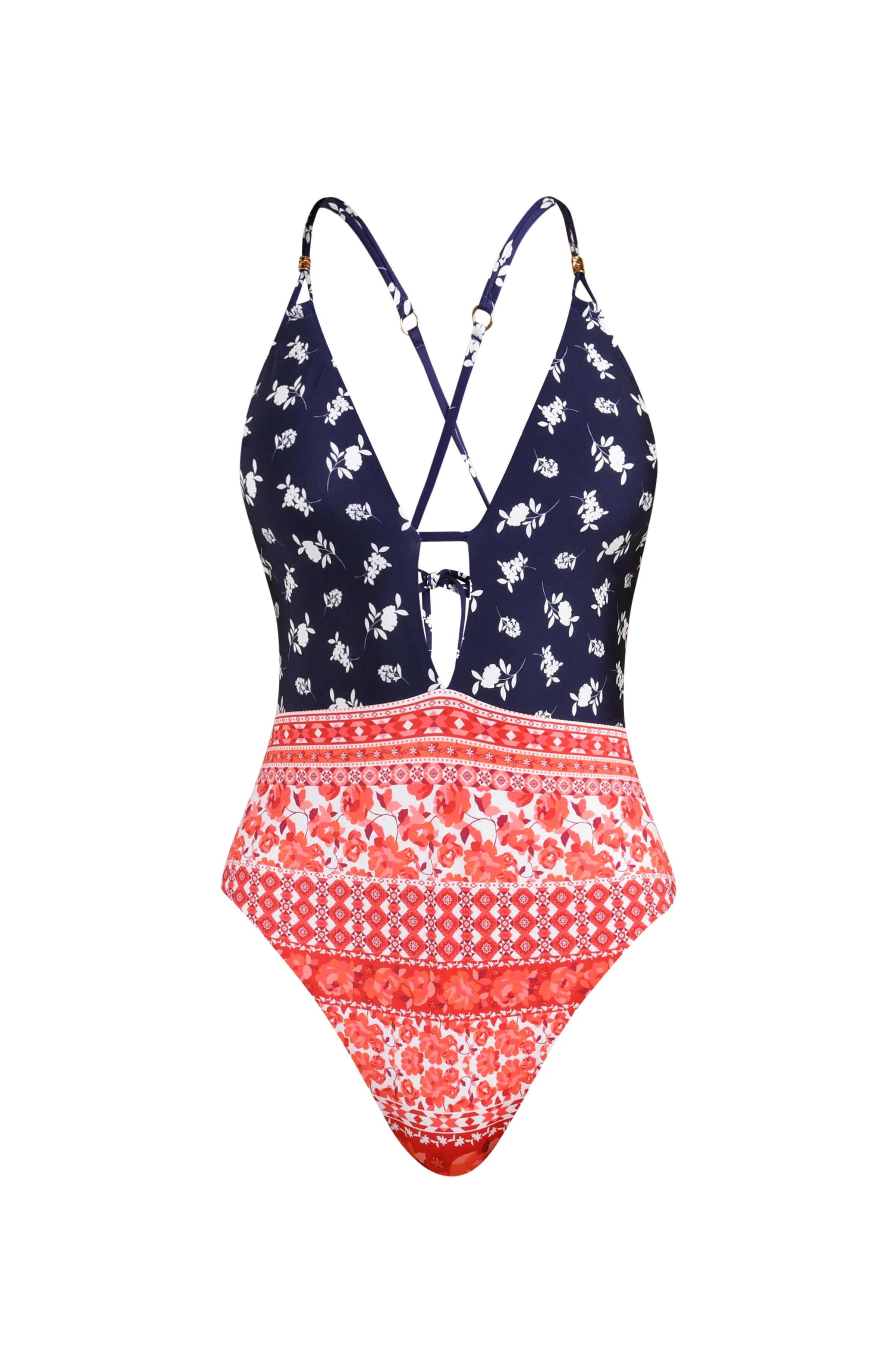 Sunshine 79 Miss Americana Keyhole V-Plunge One Piece - Image 5