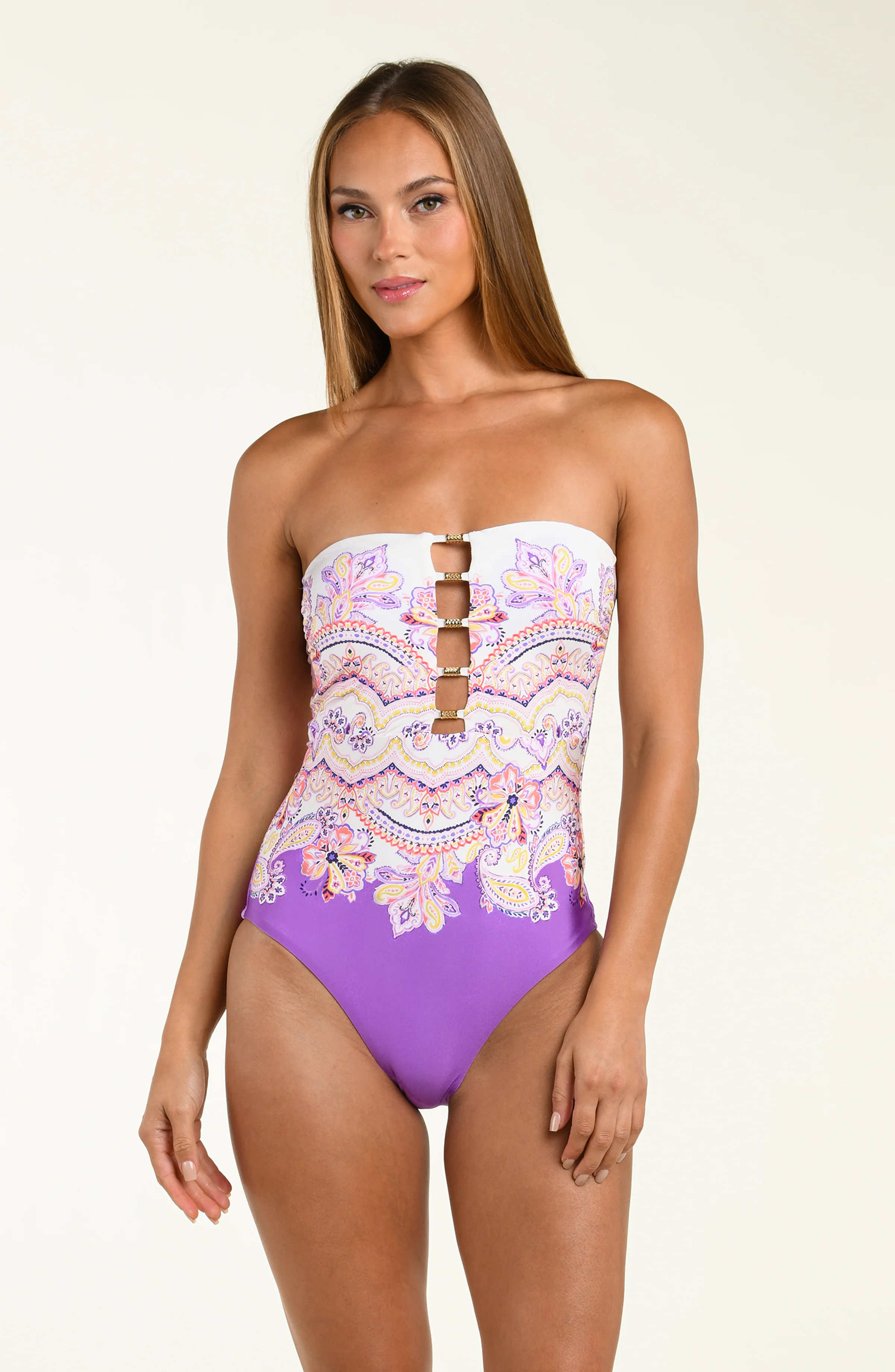 Sunshine 79 Lilac Cascade Bandeau One Piece - Image 4