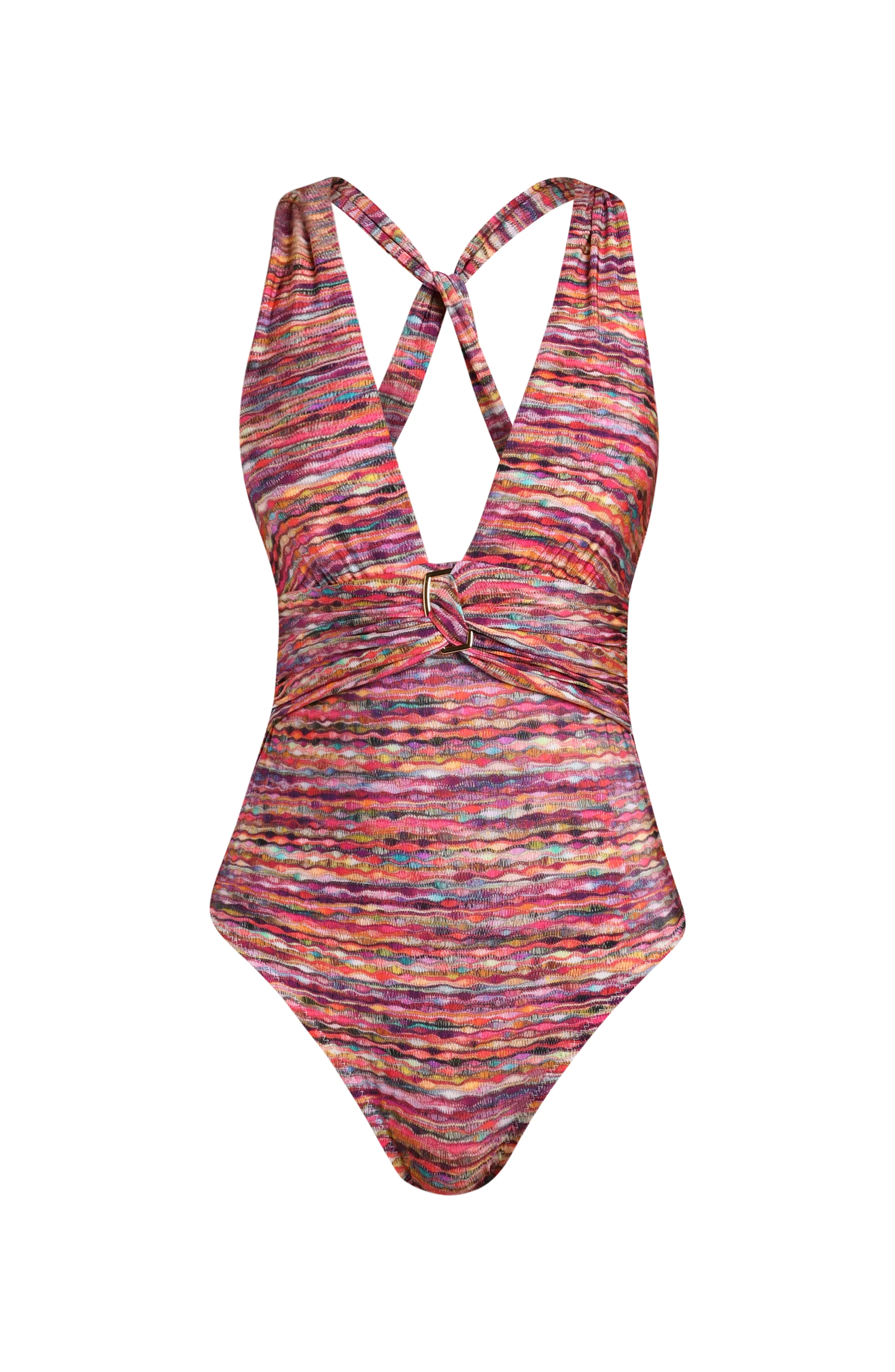 Sunshine 79 Shimmer Ripple V-Plunge One Piece - Image 4