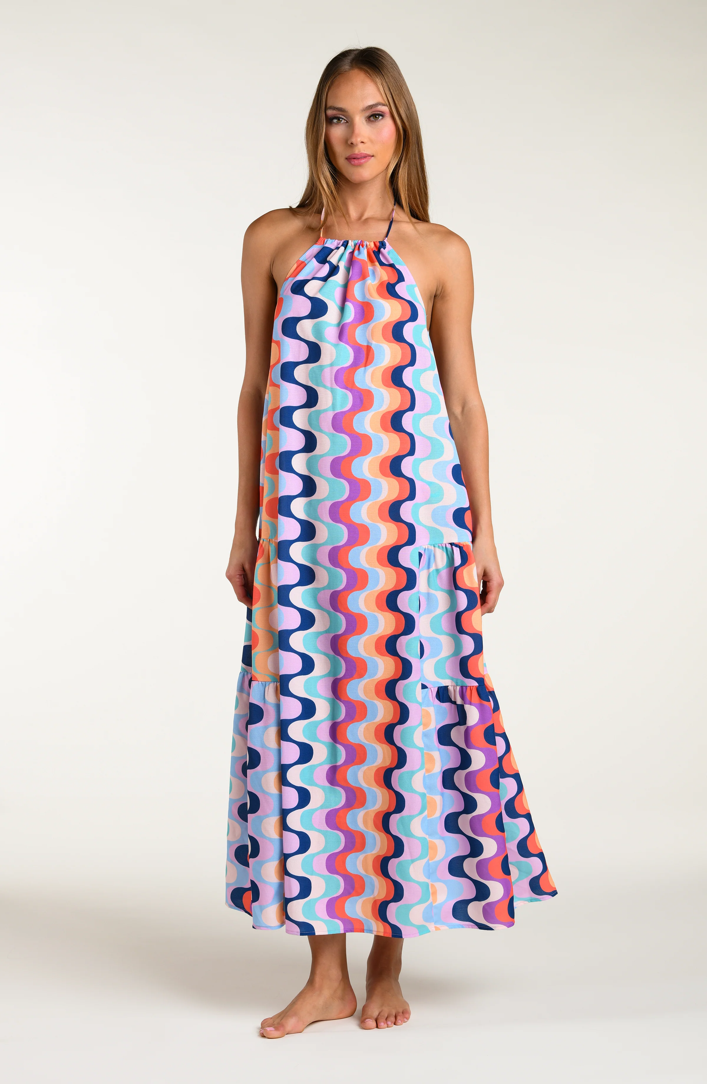 Sunshine 79 Untamed Tropics Halter Maxi Dress - Image 2