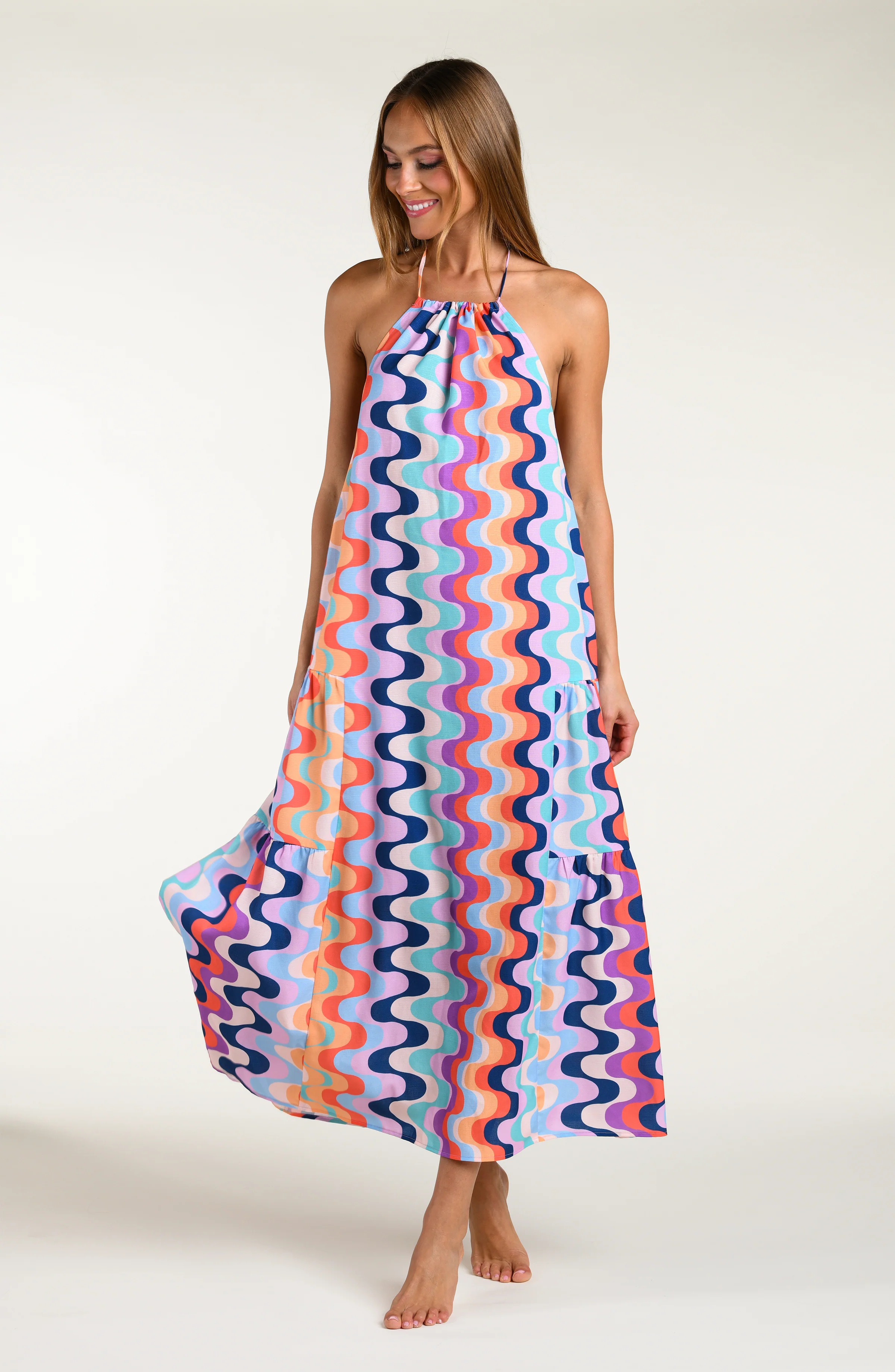 Sunshine 79 Untamed Tropics Halter Maxi Dress - Image 4