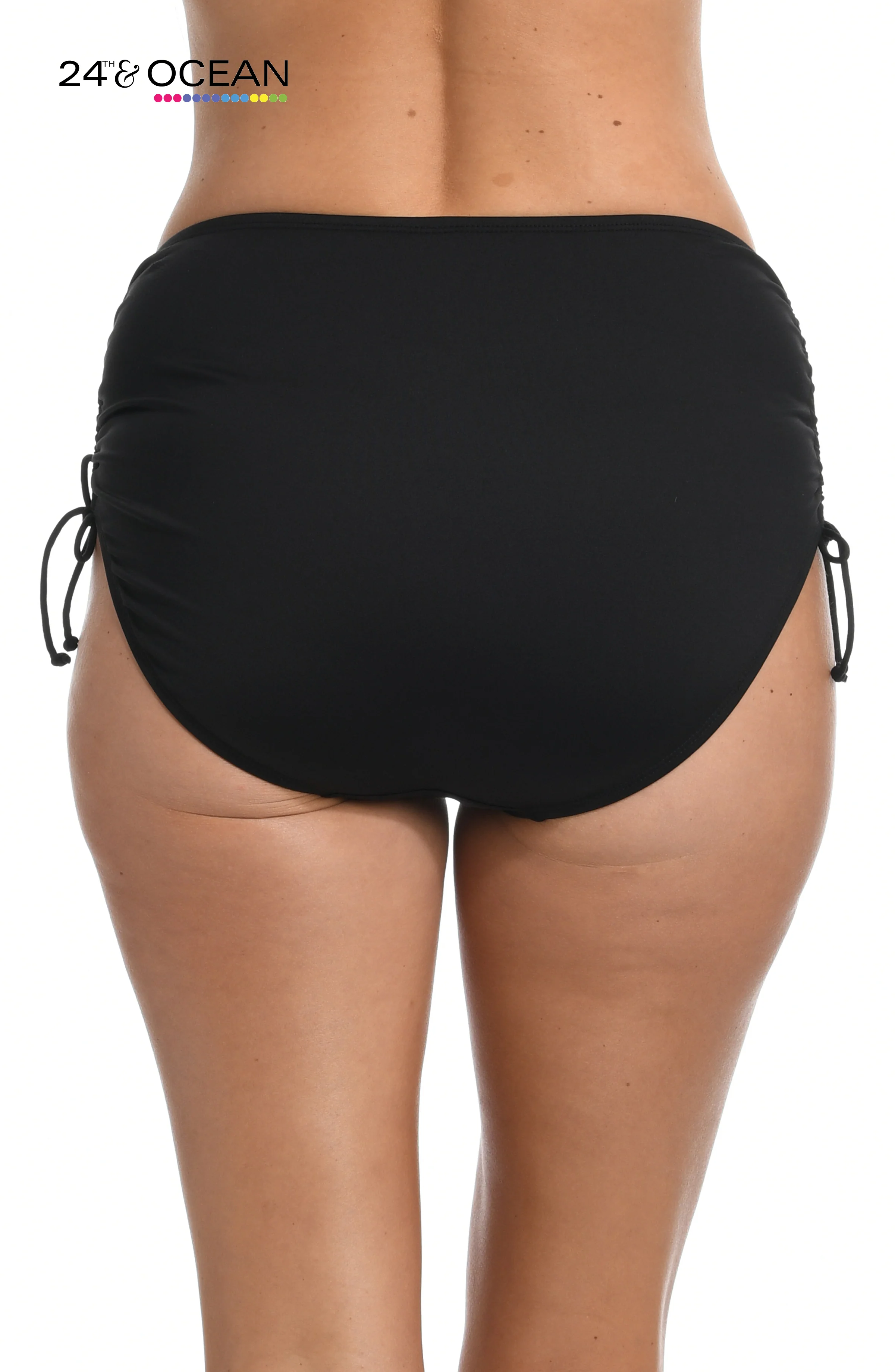 24th & Ocean Solids Mid Waist Adjustable Hipster Bottom - Image 2